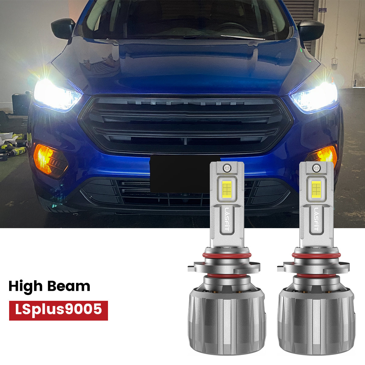 Lasfit 9005 led high beam bulbs fit for 2017-2018 Ford Escape