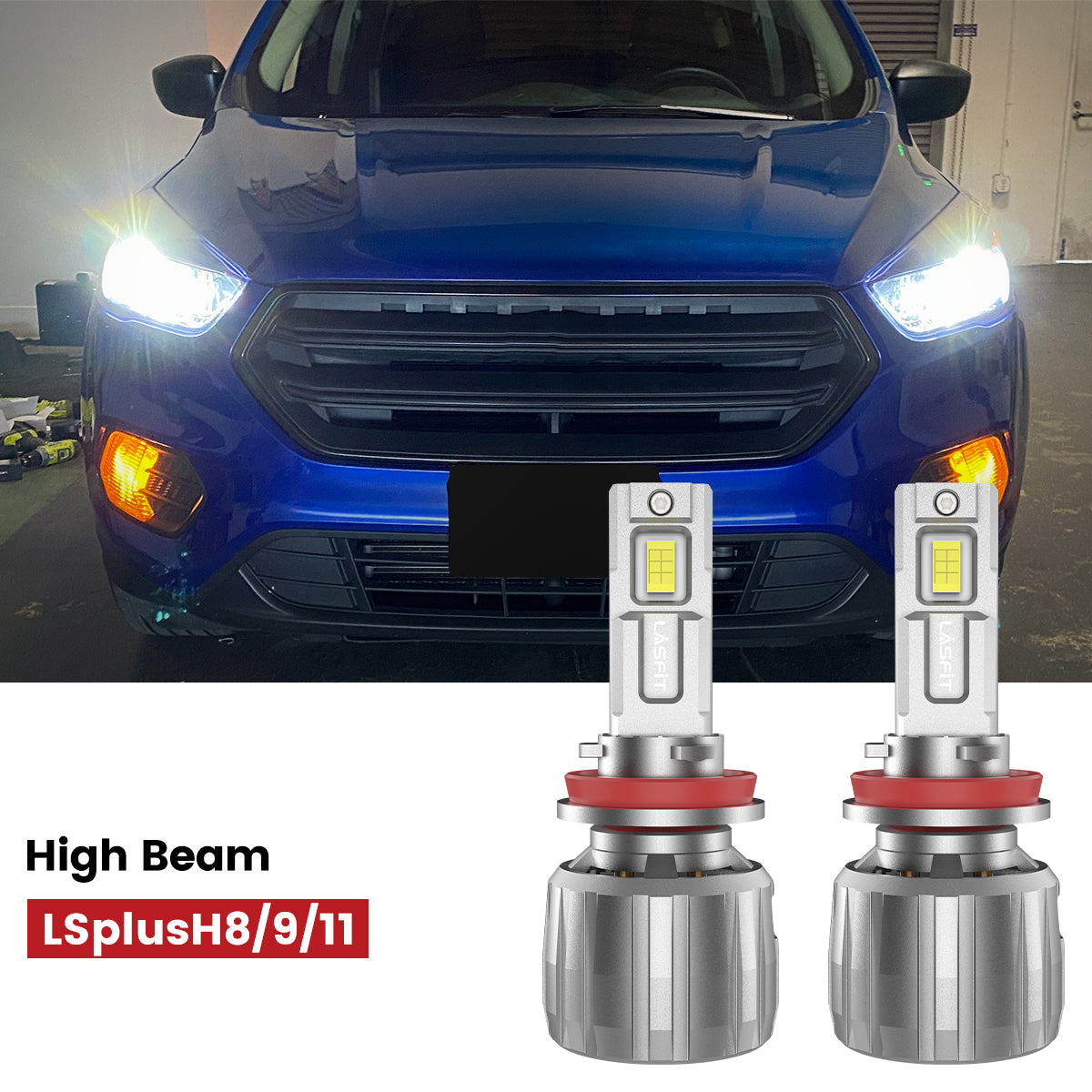 Lasfit H11 led high beam bulbs fit for 2017-2018 Ford Escape