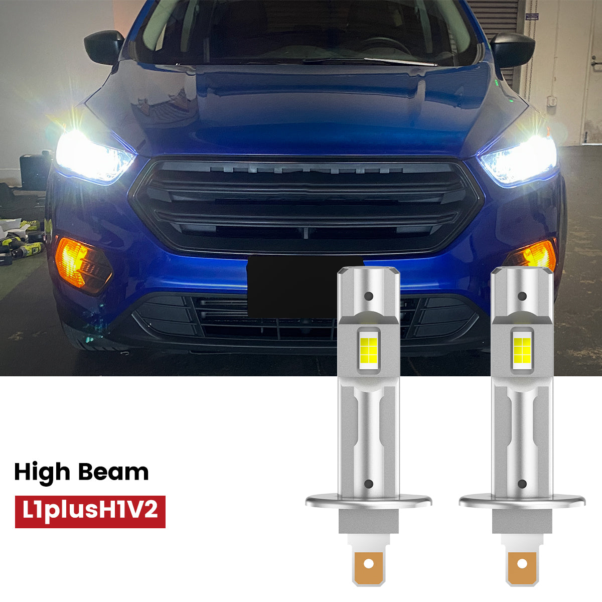 Lasfit H1V2 led high beam bulbs fit for 2017-2018 Ford Escape