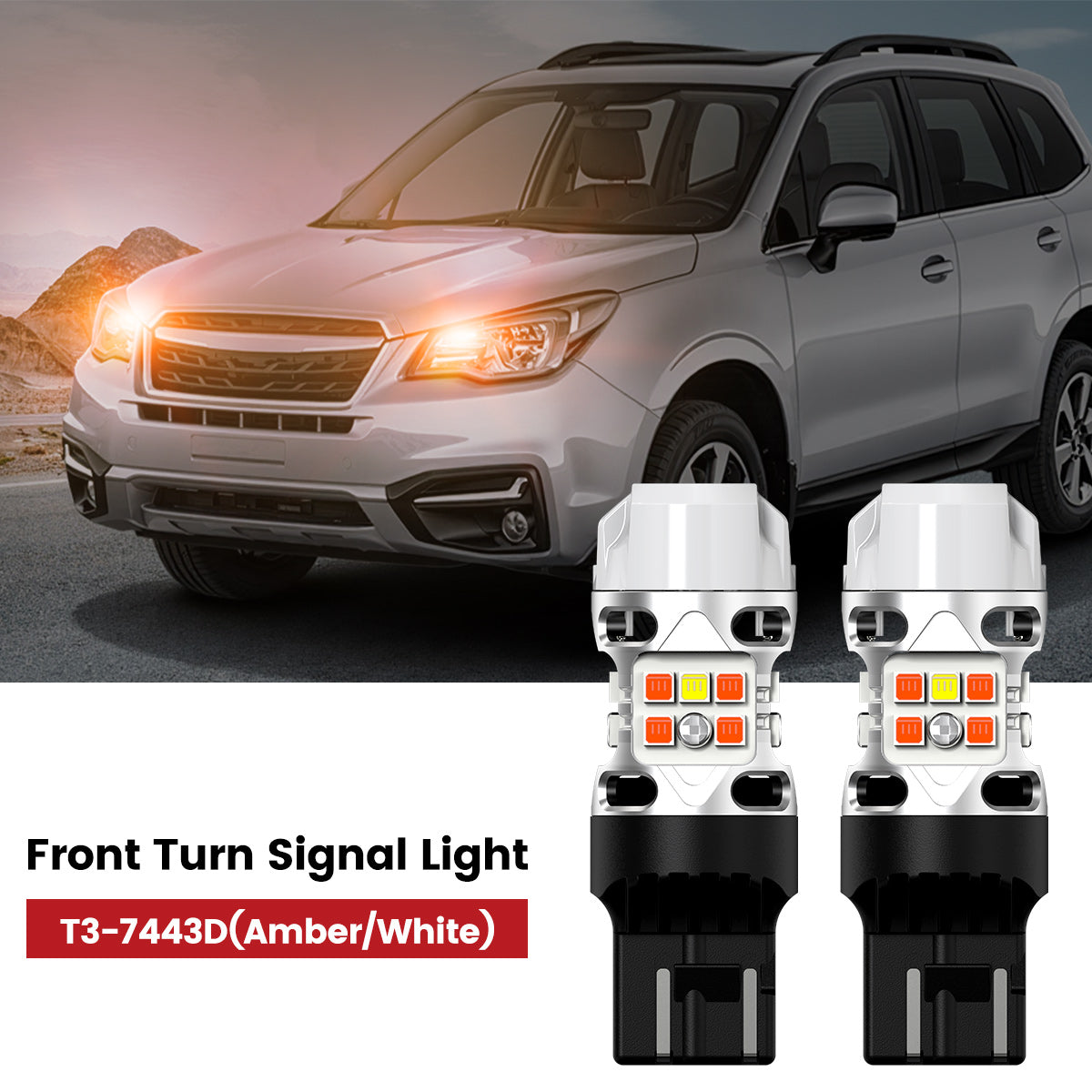 Lasfit 7443 led front turn signal light fit for 2017-2018 Subaru Forester