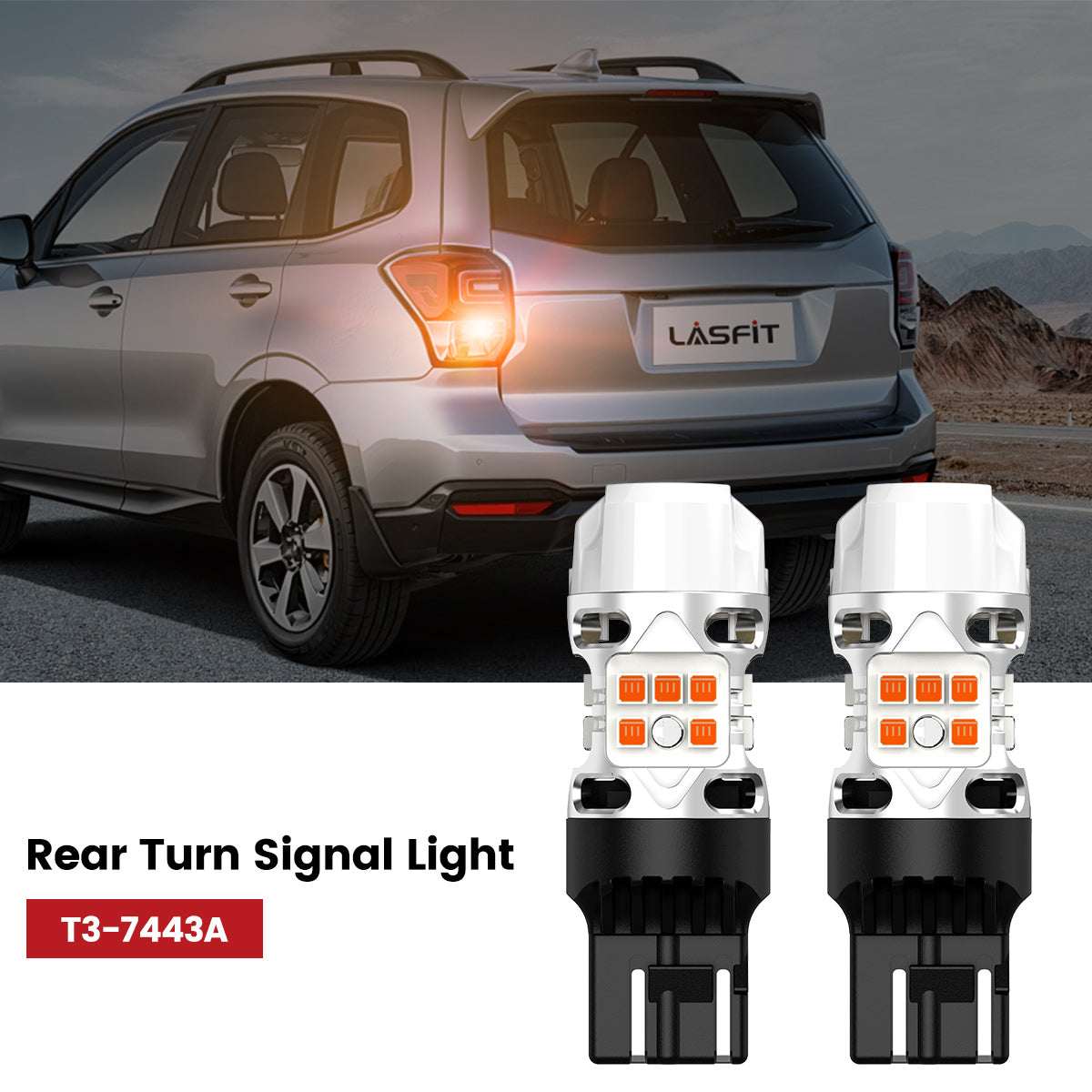 Lasfit 7443 led rear turn signal light fit for 2017-2018 Subaru Forester