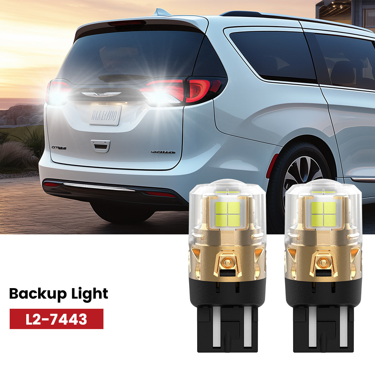 Lasfit 7443 led backup lights fit for 2017-2019 Chrysler Pacifica