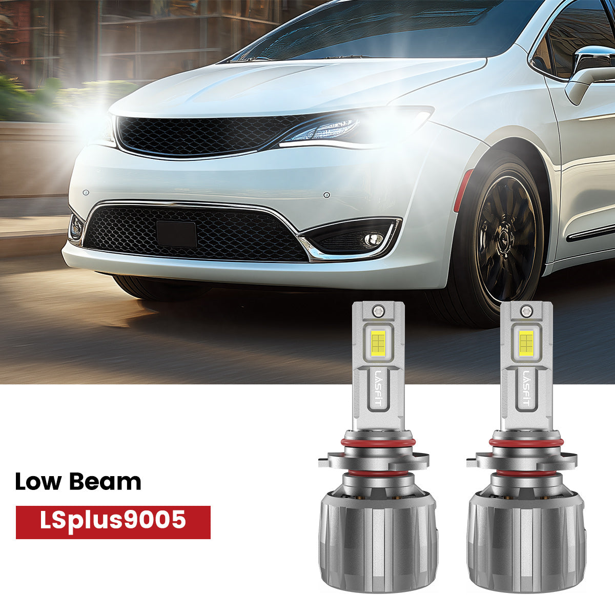 Lasfit 9005 led low beam bulbs fit for 2017-2019 Chrysler Pacifica