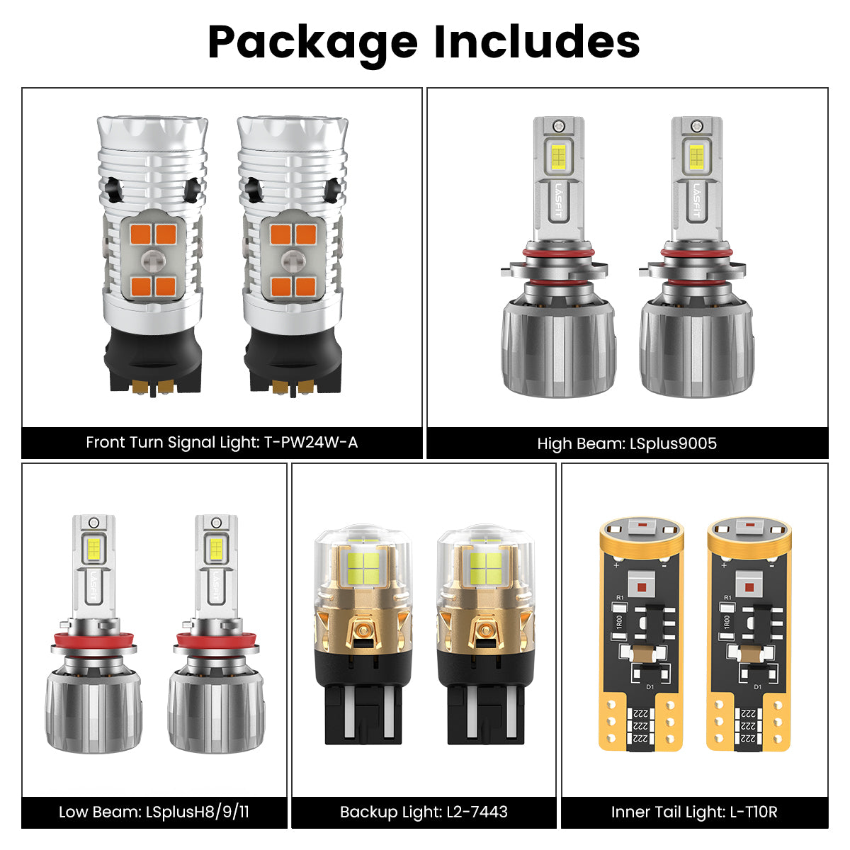 Lasfit combo package led bulbs for 2017-2019 Chrysler Pacifica L/LX