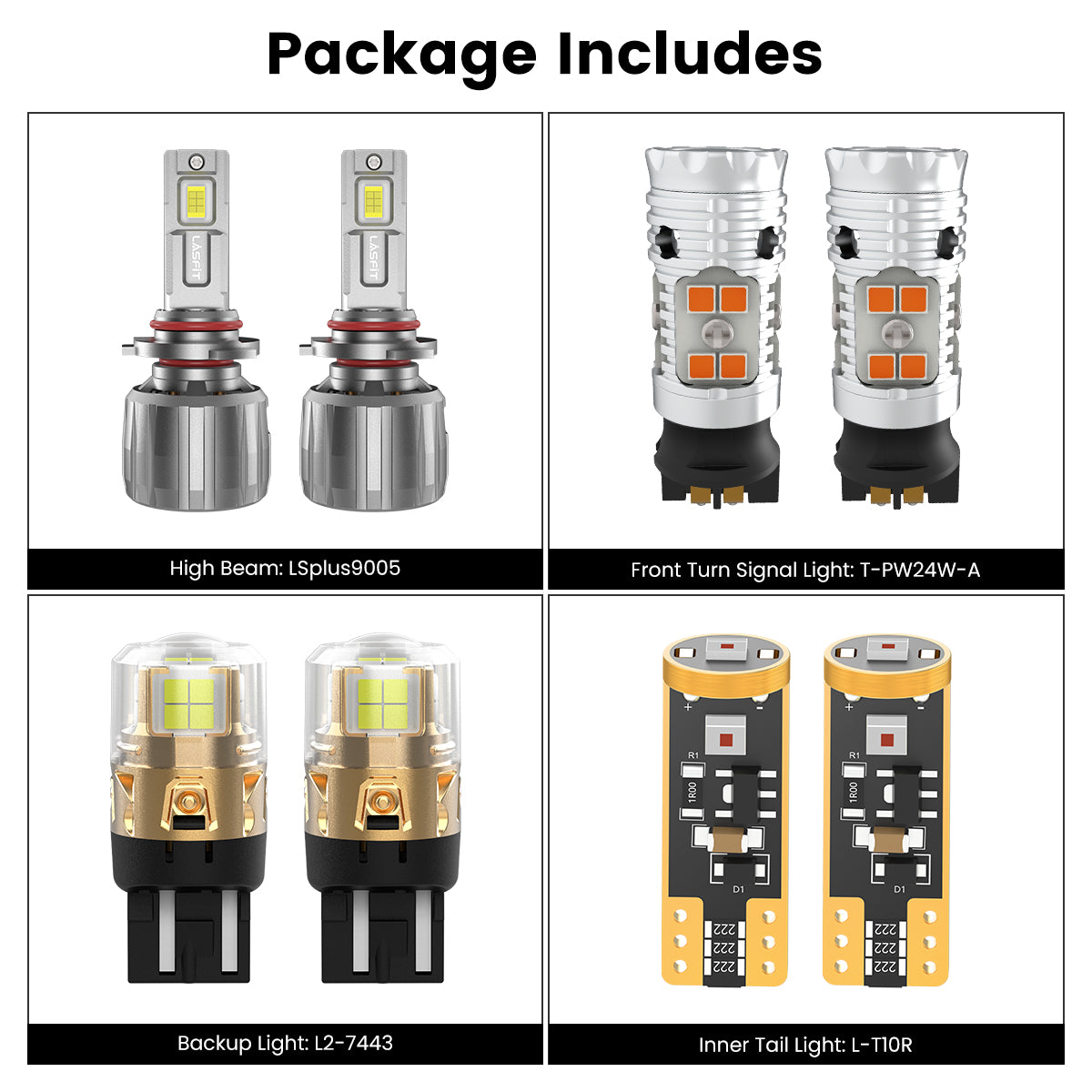 Lasfit combo package led bulbs for 2017-2019 Chrysler Pacifica Limited