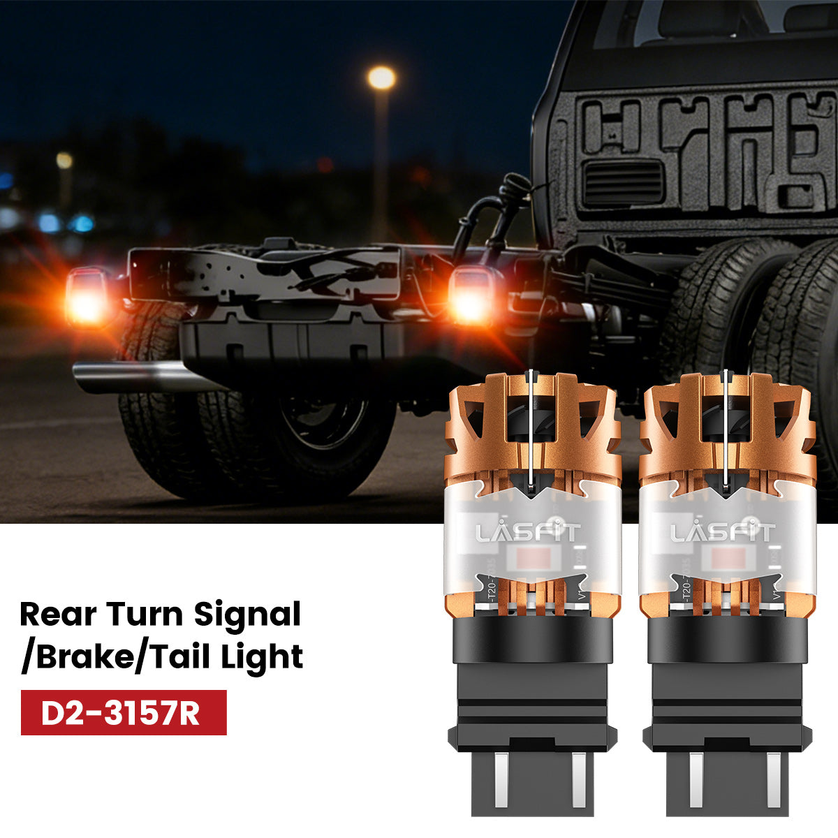 Lasfit 3157 led rear turn signal/brake/tail light fit for 2017-2019 Ford Chassis Cab F-350/450/550