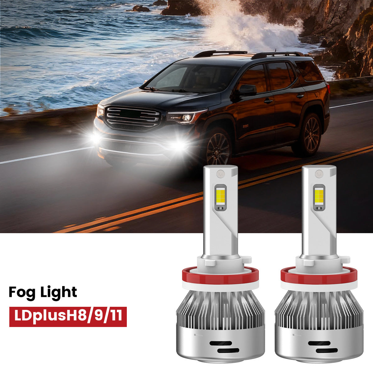 Lasfit H16 led fog lights fit for 2017-2019 GMC Acadia