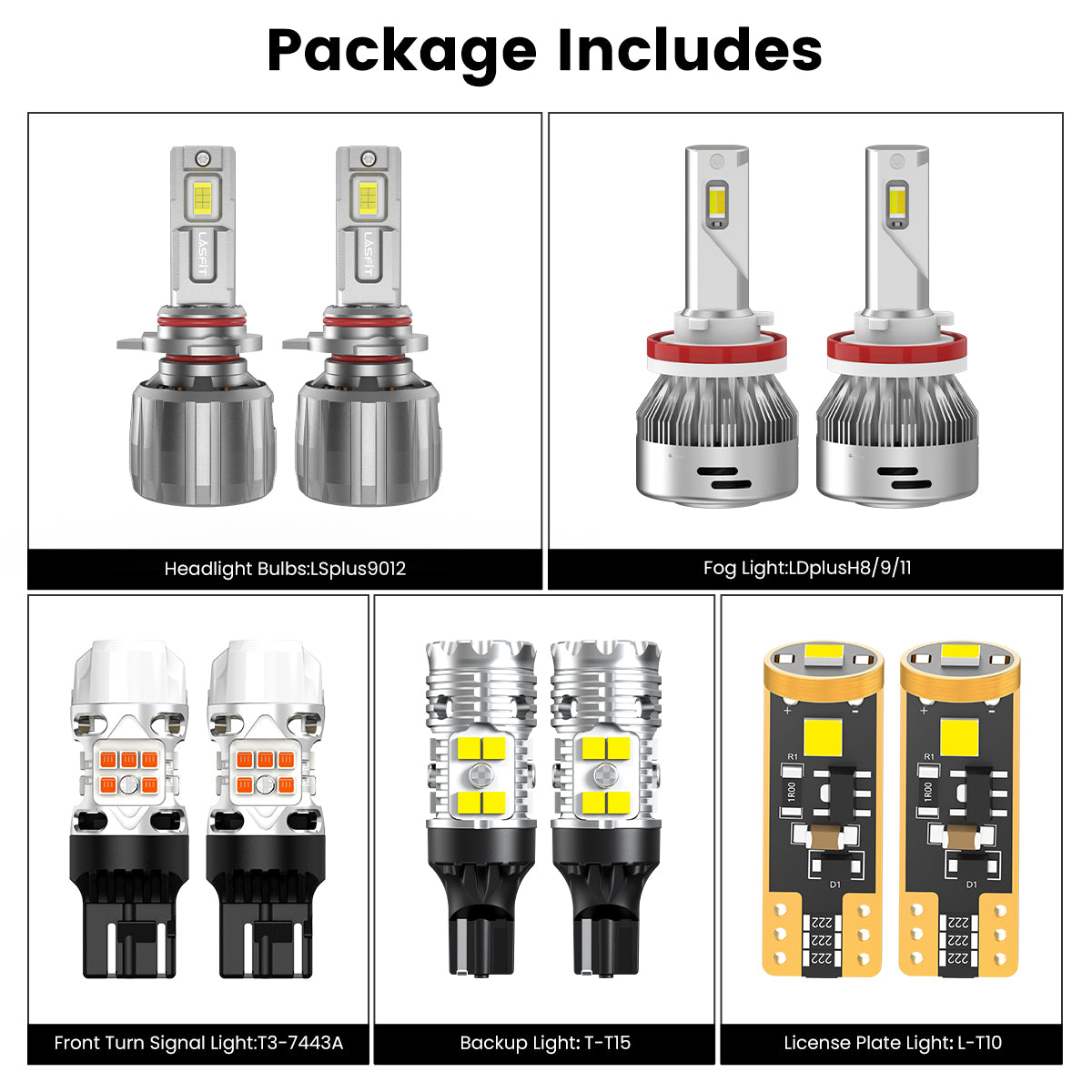 Lasfit combo package led bulbs for 2017-2019 GMC Acadia SLE-2/SLT-1/SLT-2