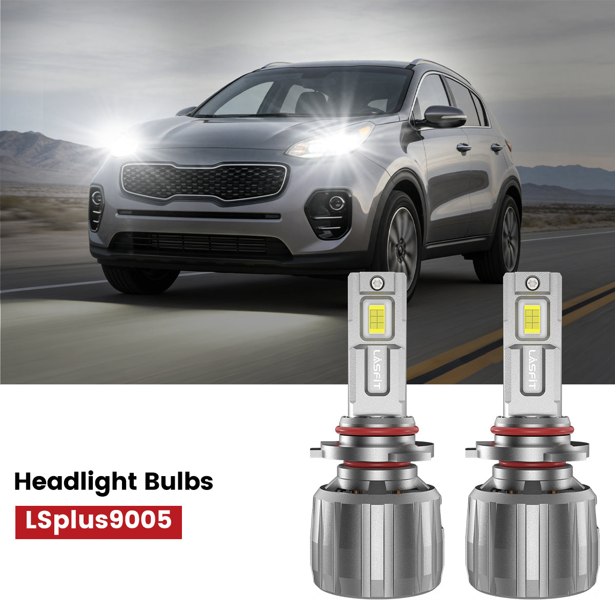 Lasfit 9005 led headlight bulbs fit for 2017-2019 Kia Sportage