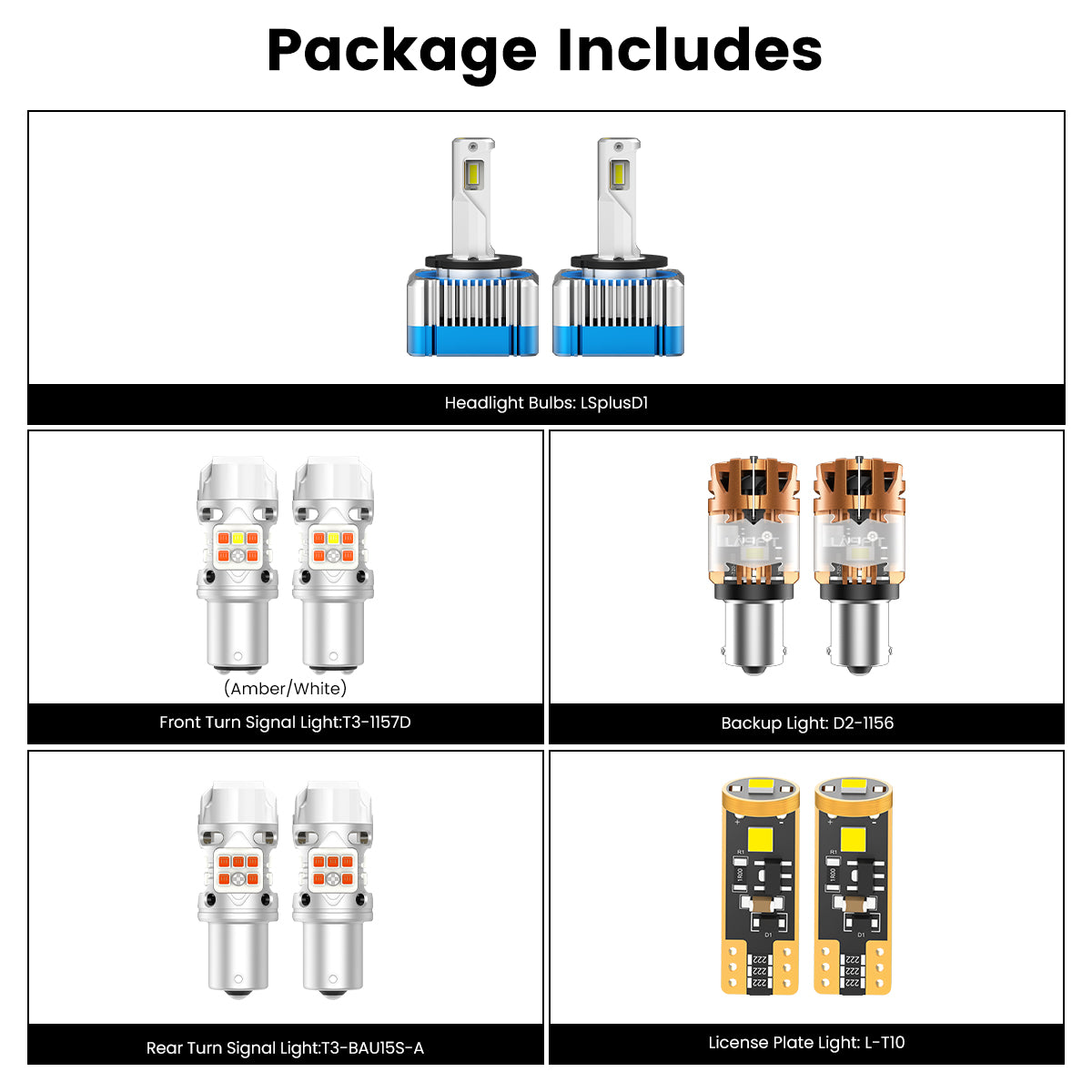 Lasfit combo package led bulbs for 2017-2019 Kia Sportage SX Turbo