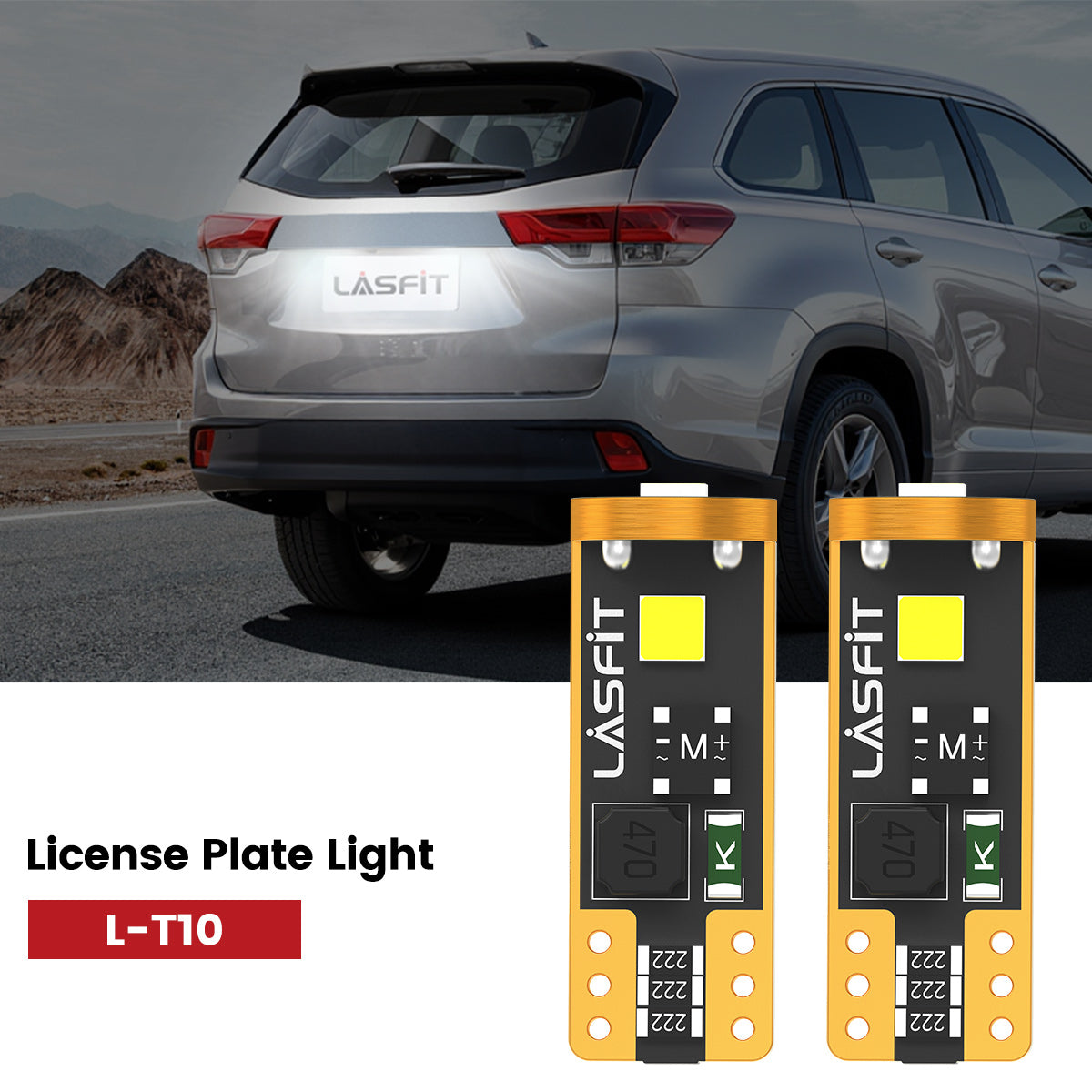 Lasfit 168 led license plate light fit for 2017-2019 Toyota Highlander