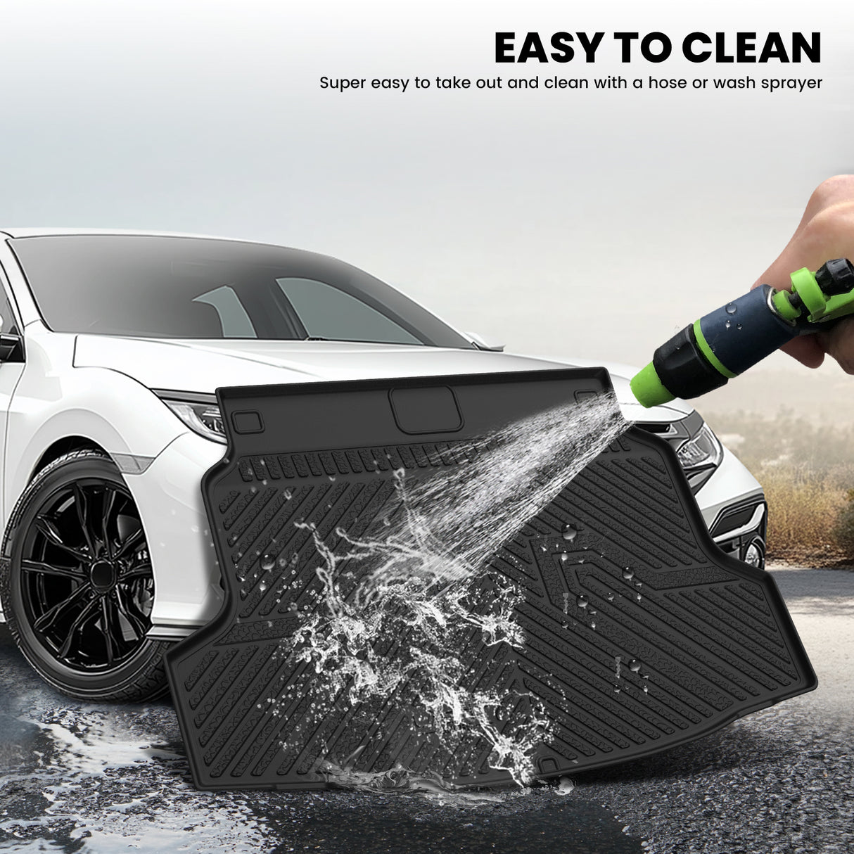 2017-2021 Honda Civic Hatchback Cargo Mat Easy to Clean