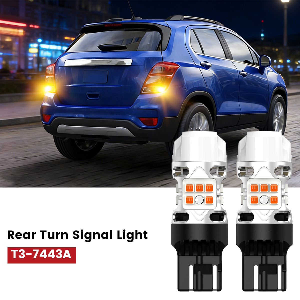 Lasfit 7443 led rear turn signal lights fit for 2017-2022 Chevrolet Trax