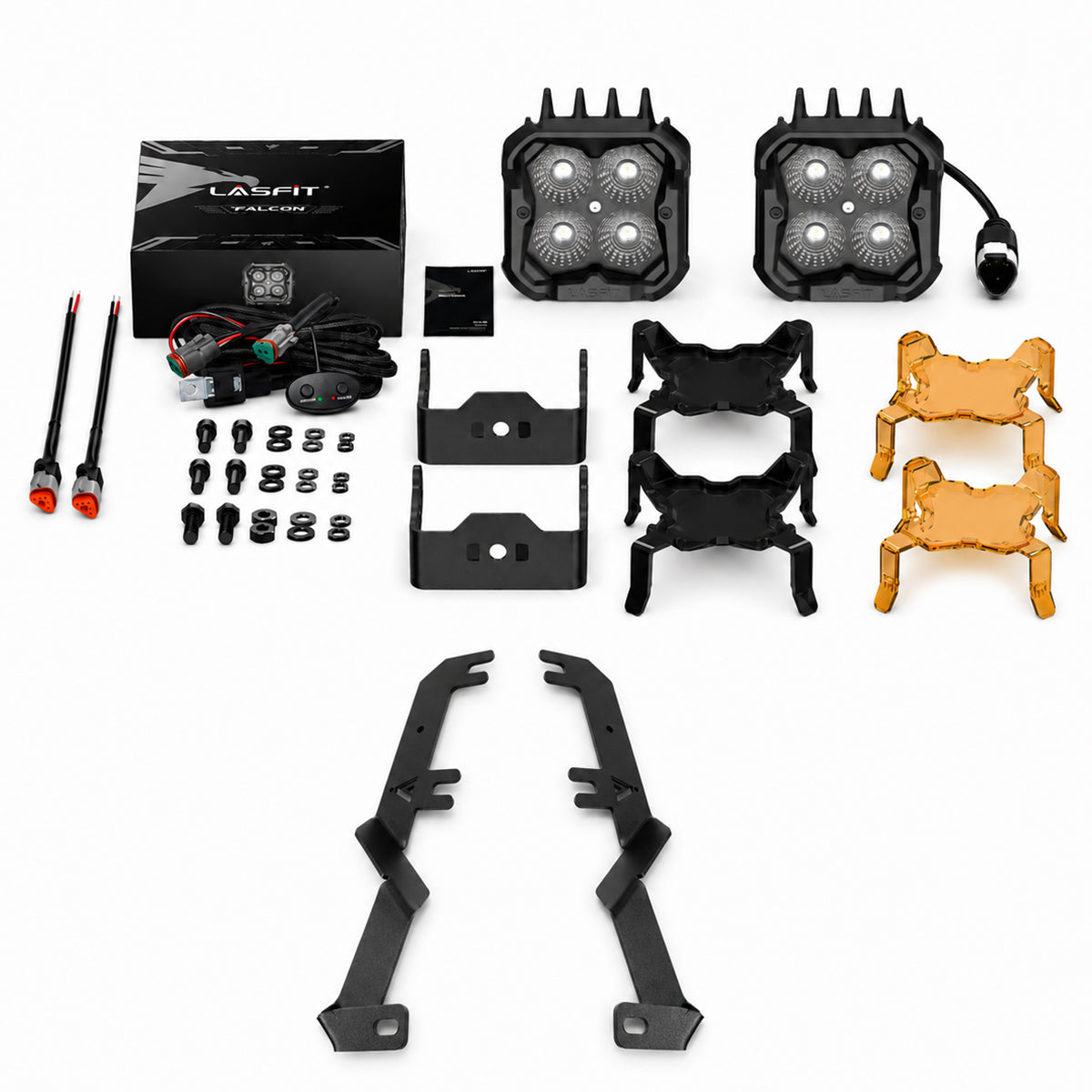 2017-2022 Ford F-250 F-350 3 inch amber flood ditch light package