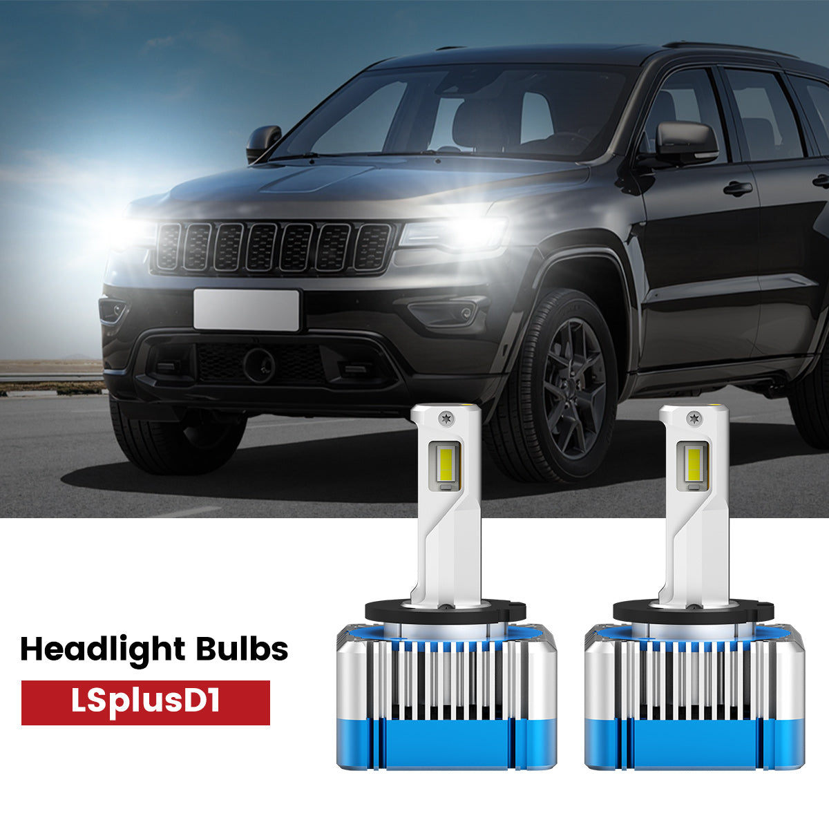 Lasfit D1 led headlight bulbs fit for 2017-2022 Jeep Grand Cherokee