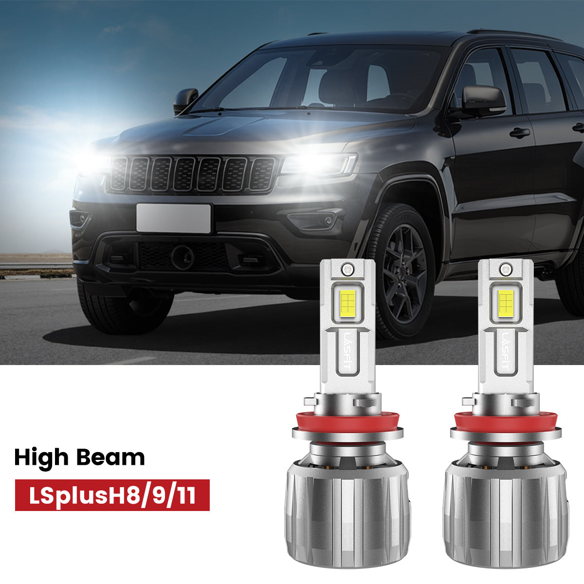 Lasfit H11 led high beam fit for 2017-2022 Jeep Grand Cherokee