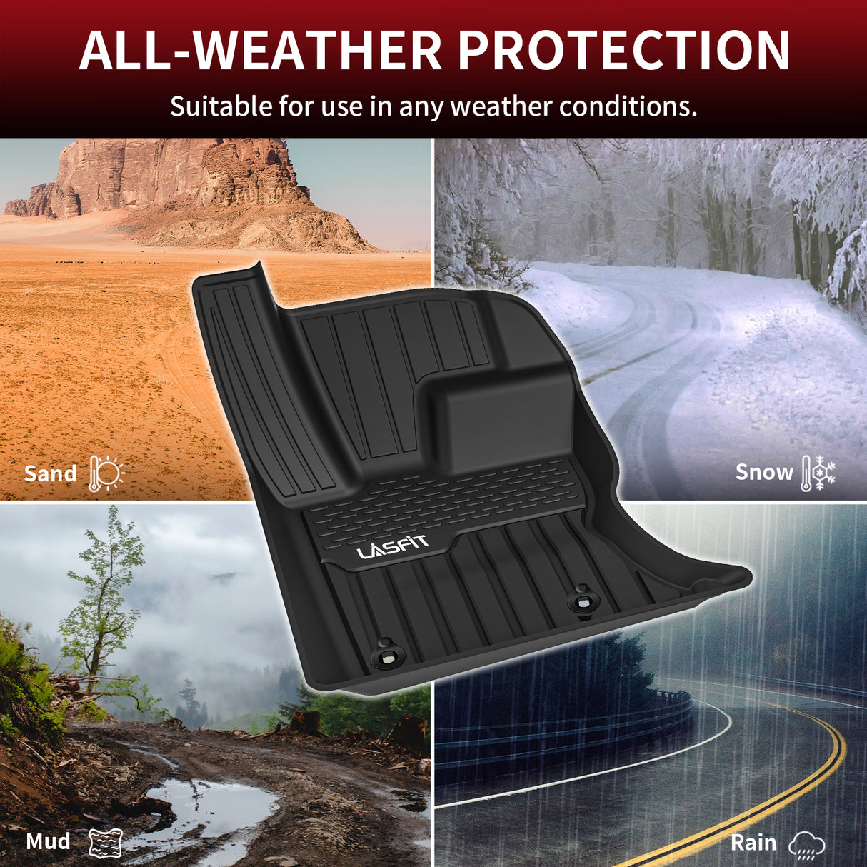 2017-2025 Jaguar F-Pace All-weather Floor Mats