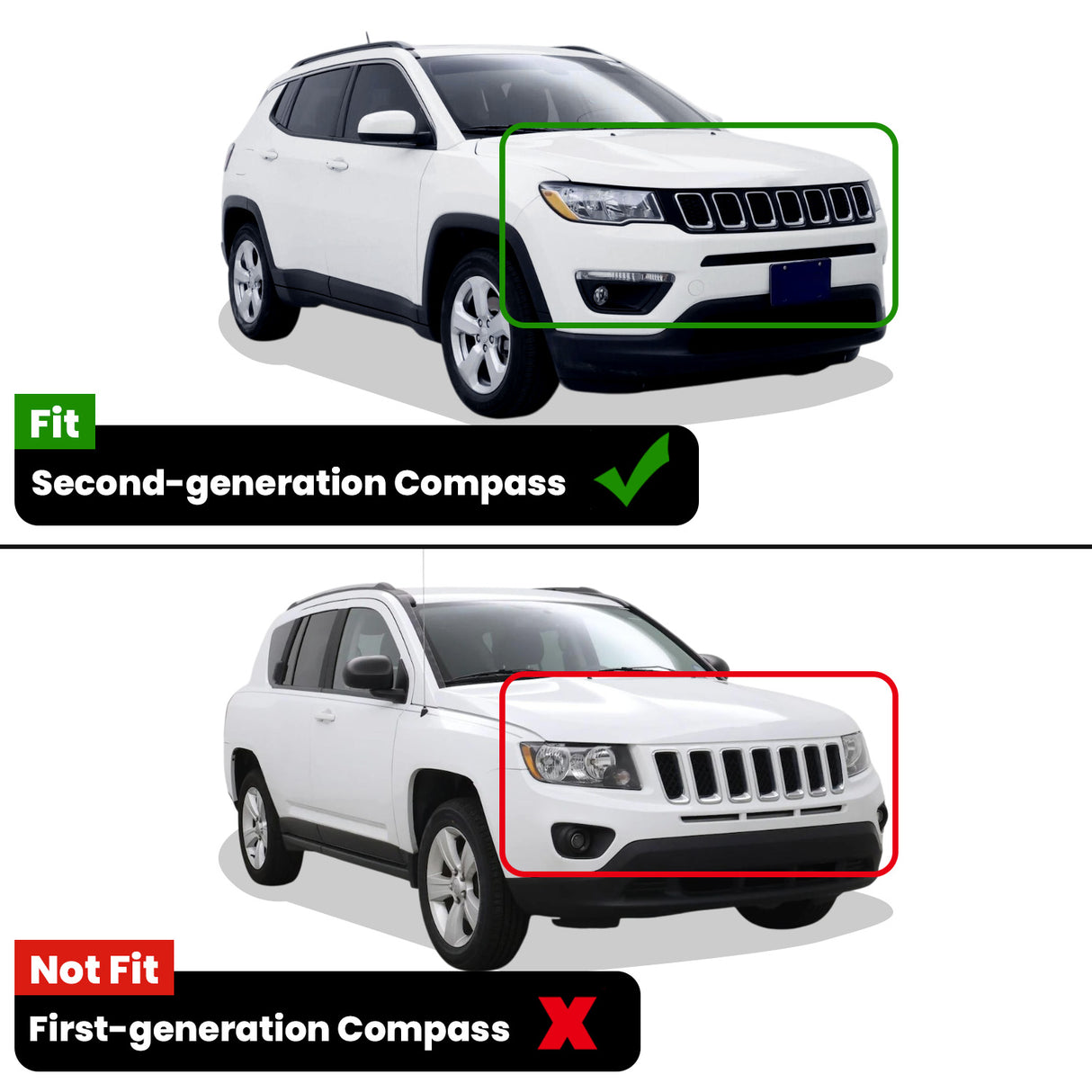 Fit for 2017-2026 Jeep Compass All-weather Floor Mats / Cargo Mat