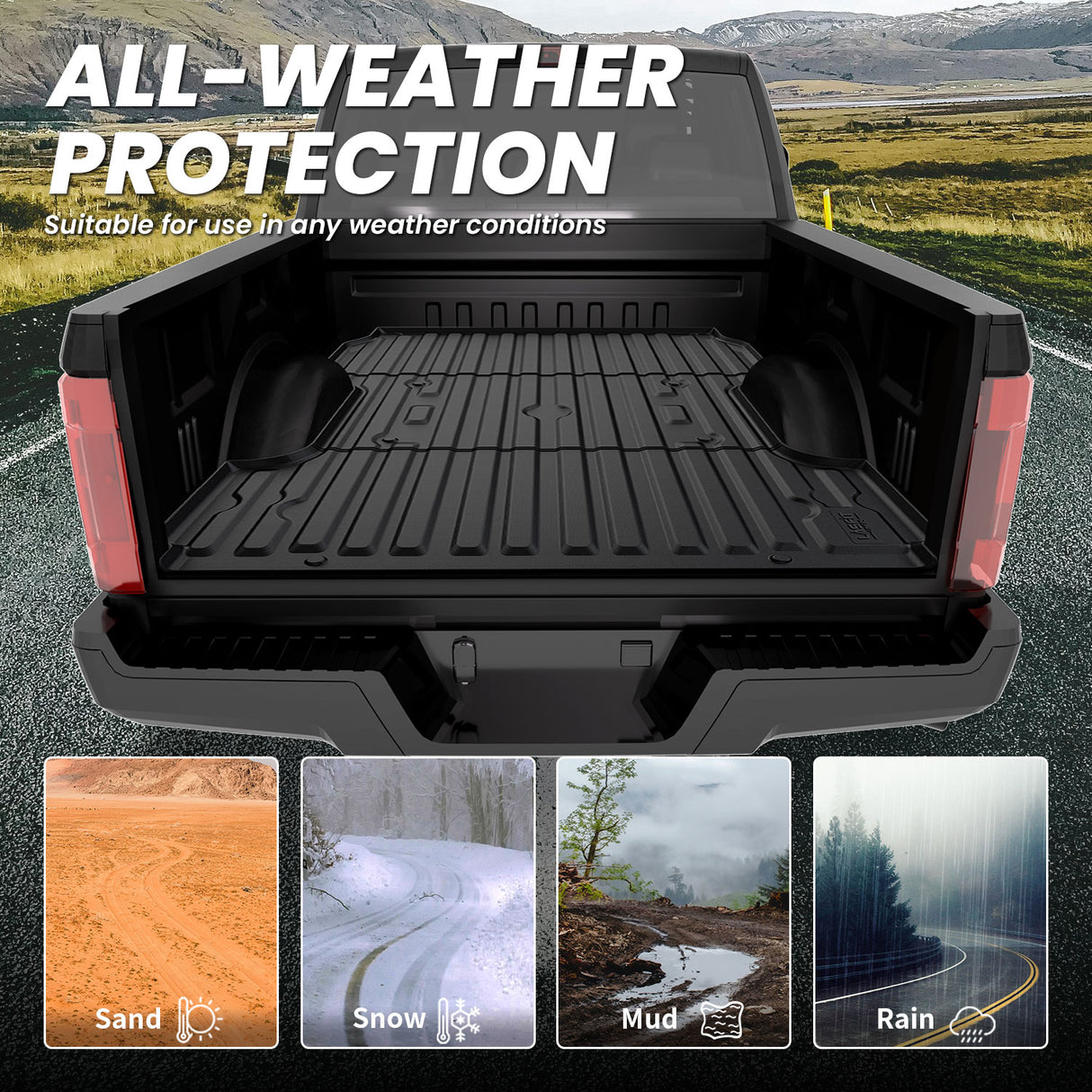 Fit for 2017-2026 Ford Super Duty 8.0FT Bed Mat All Weather