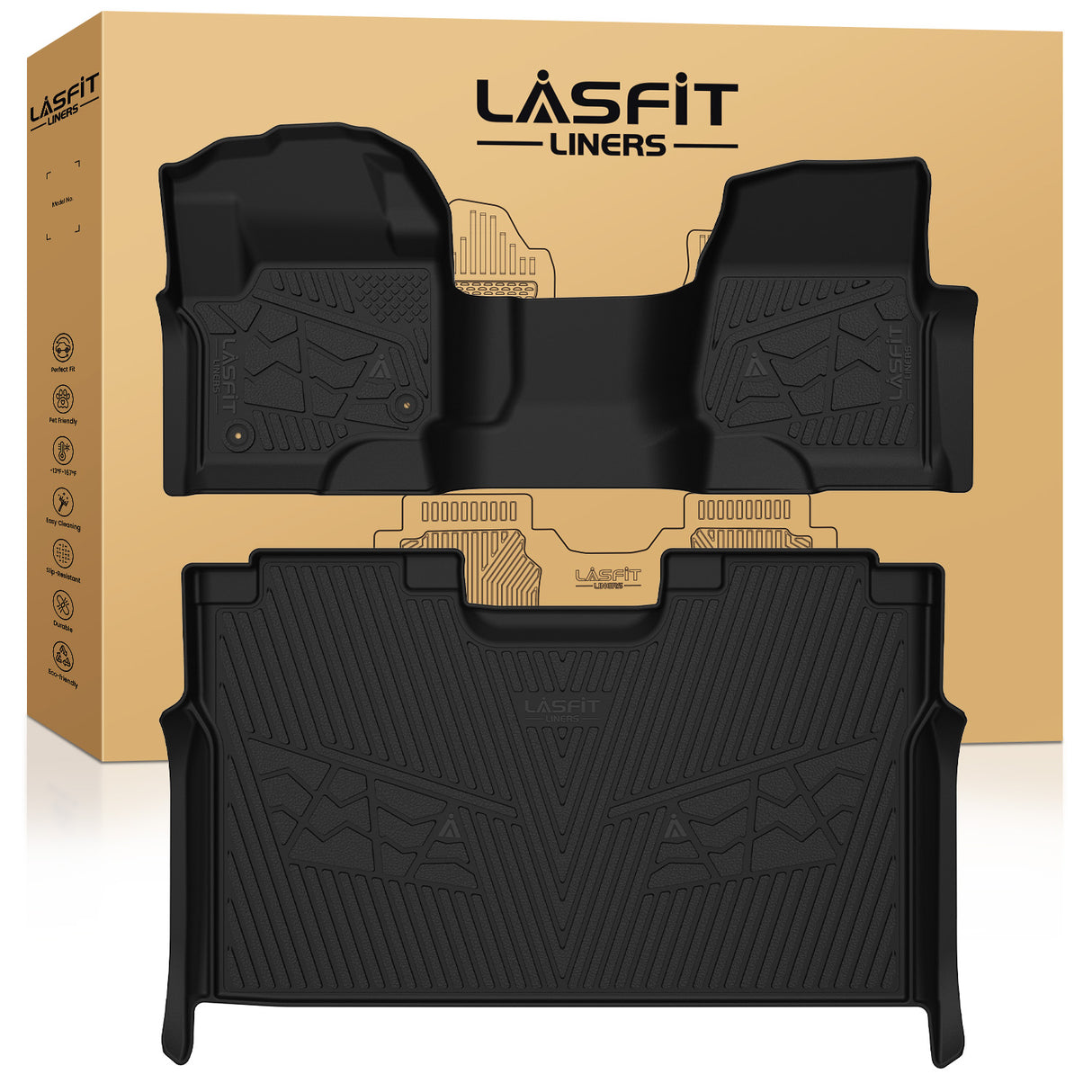 Fit for 2017-2026 Ford Super Duty Crew Cab Carpet Floor without Factory Storage