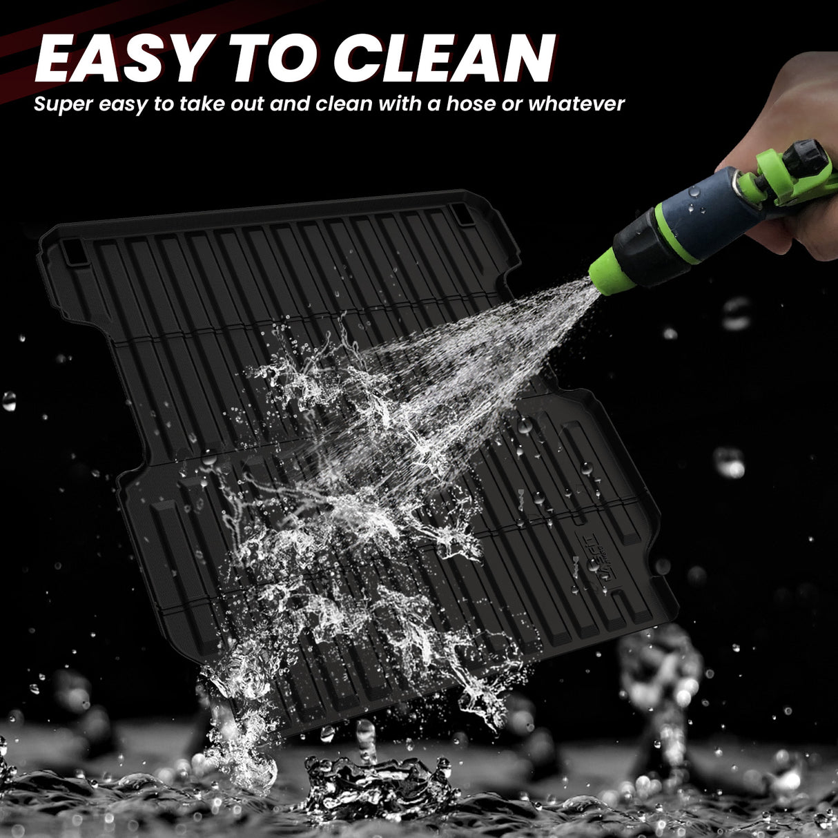 Fit for 2017-2026 Honda Ridgeline 5.3FT(64") Heavy Duty Truck Bed Mat Easy to Clean