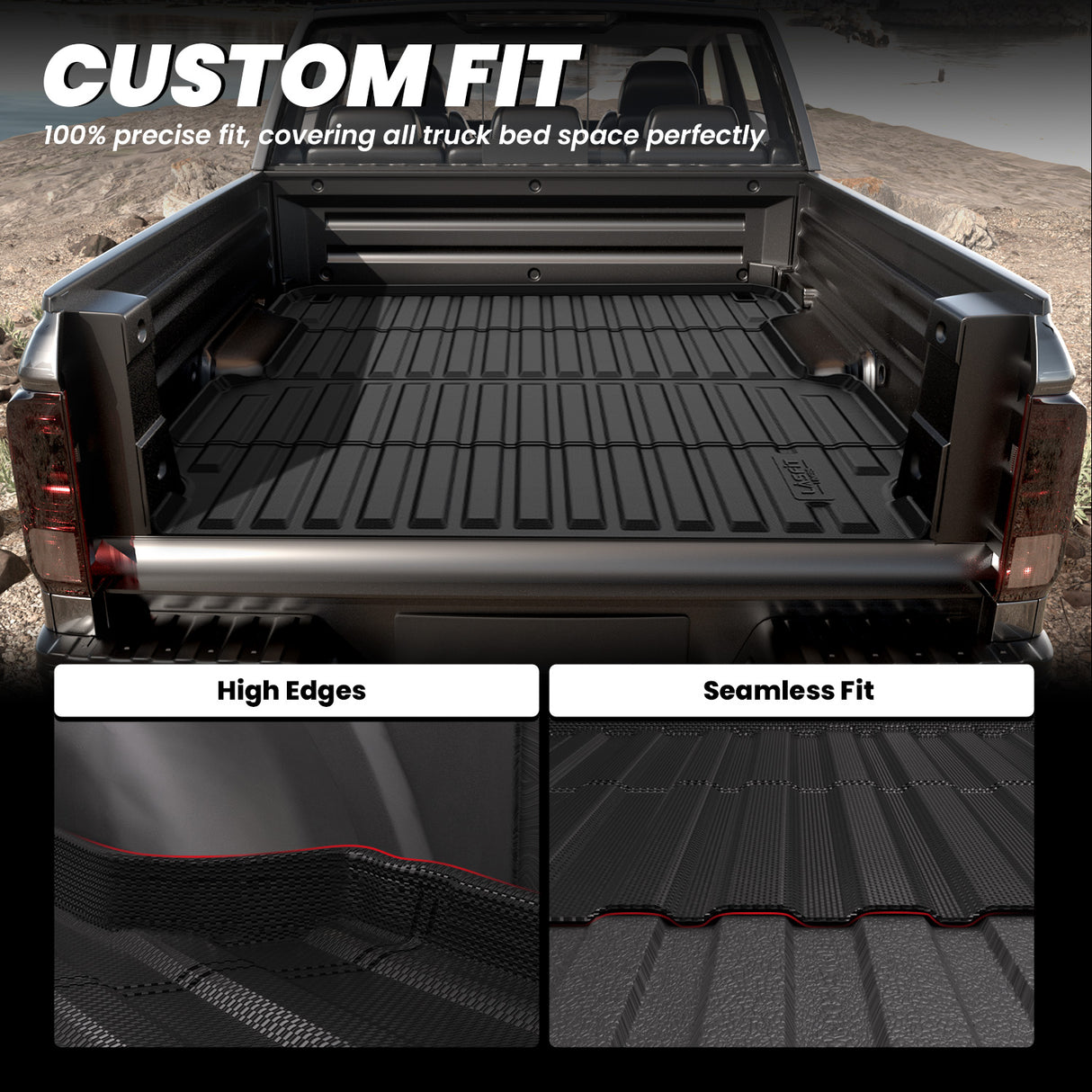 Fit for 2017-2026 Honda Ridgeline 5.3FT(64") Heavy Duty Truck Bed Mat Custom Fit