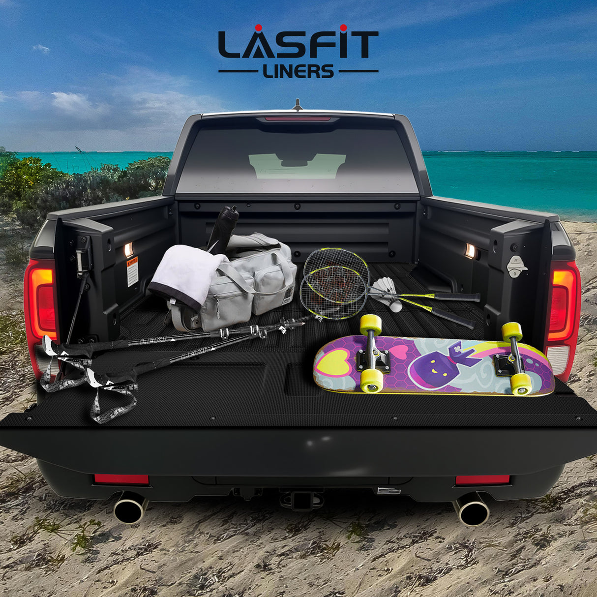 2017-2026 Honda Ridgeline 5.3FT(64") Heavy Duty Tailgate Mat Scene