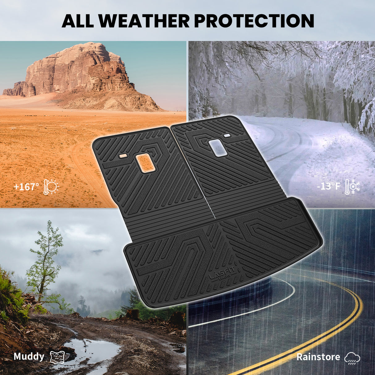 Fit for 2017-2023 GMC Acadia Floor Mats / Cargo & Seatback Mat