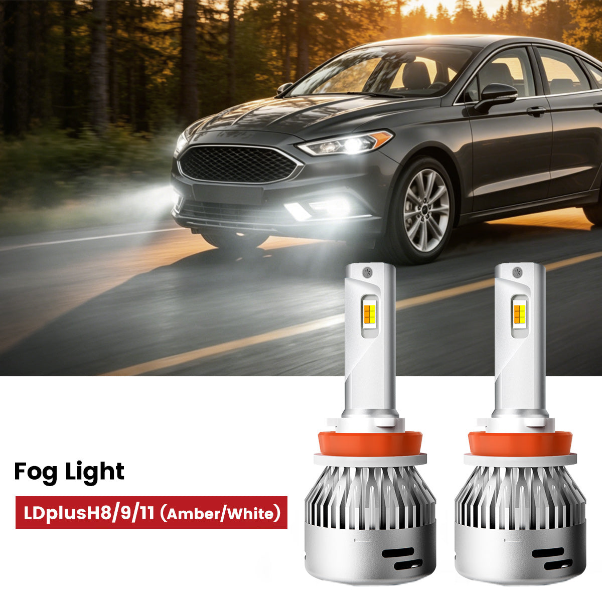 Lasfit H11 led fog lights fit for 2018-2020 Ford Fusion
