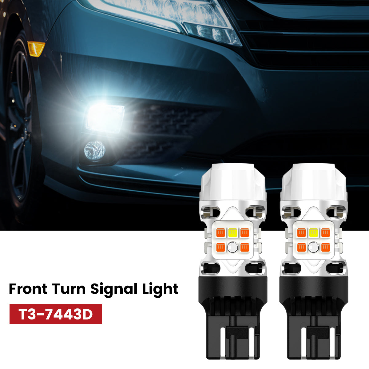 Lasfit 7443 led front turn signal lights fit for 2018-2020 Honda Odyssey