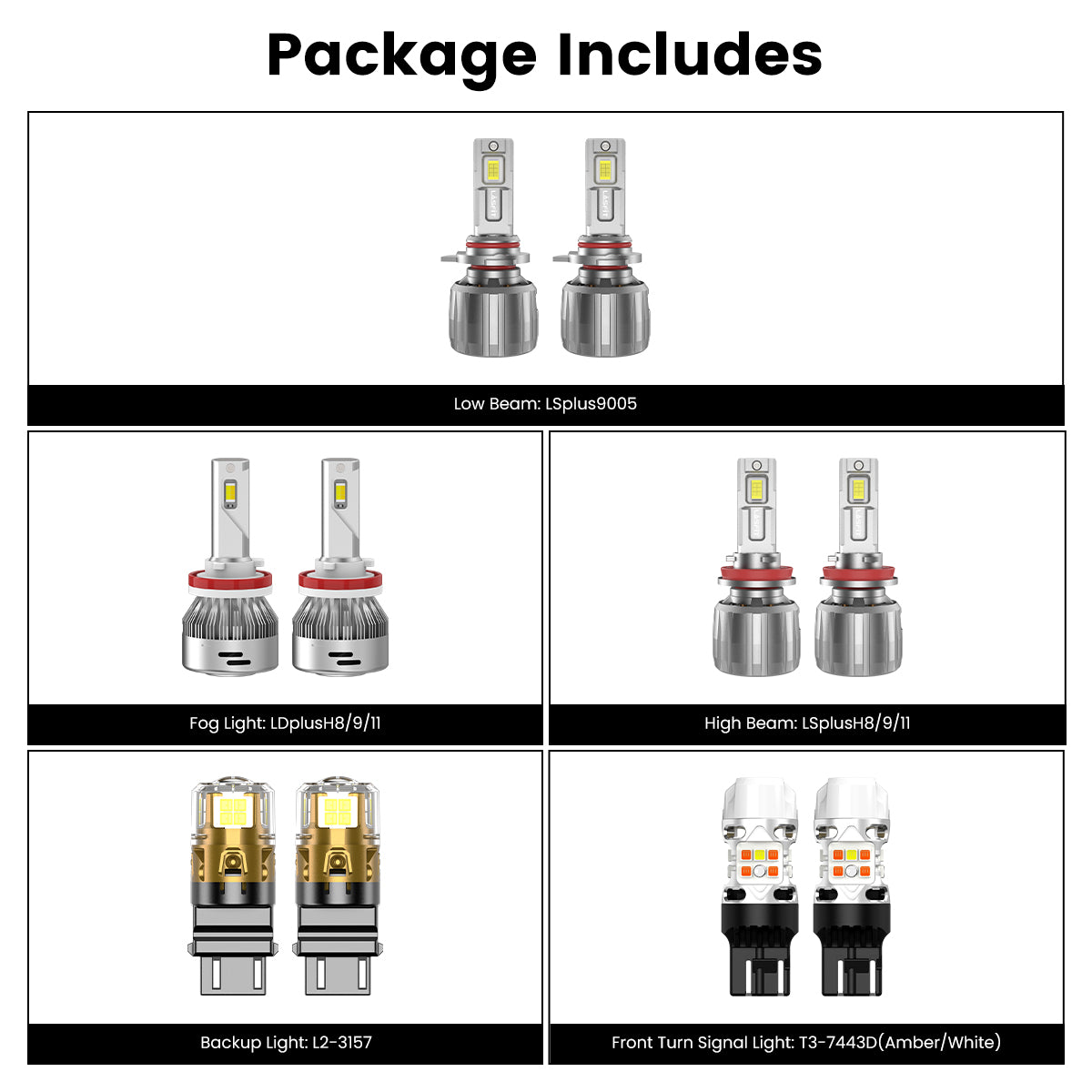 Lasfit combo package led bulbs for 2018-2021 Ford Expedition Limited/Litmited Max