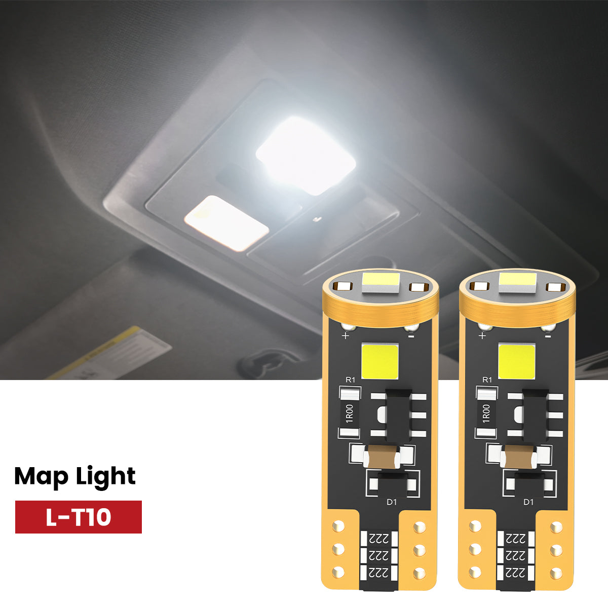 Lasfit 168 led map lights fit for 2018-2023 Ford Mustang