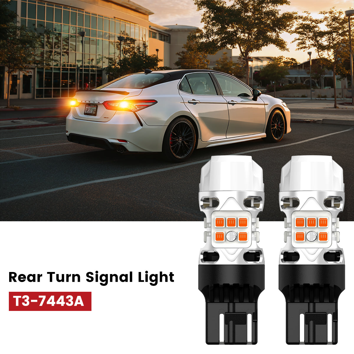 Lasfit 7443 led rear turn signal lights fit for 2018-2024 Toyota Camry