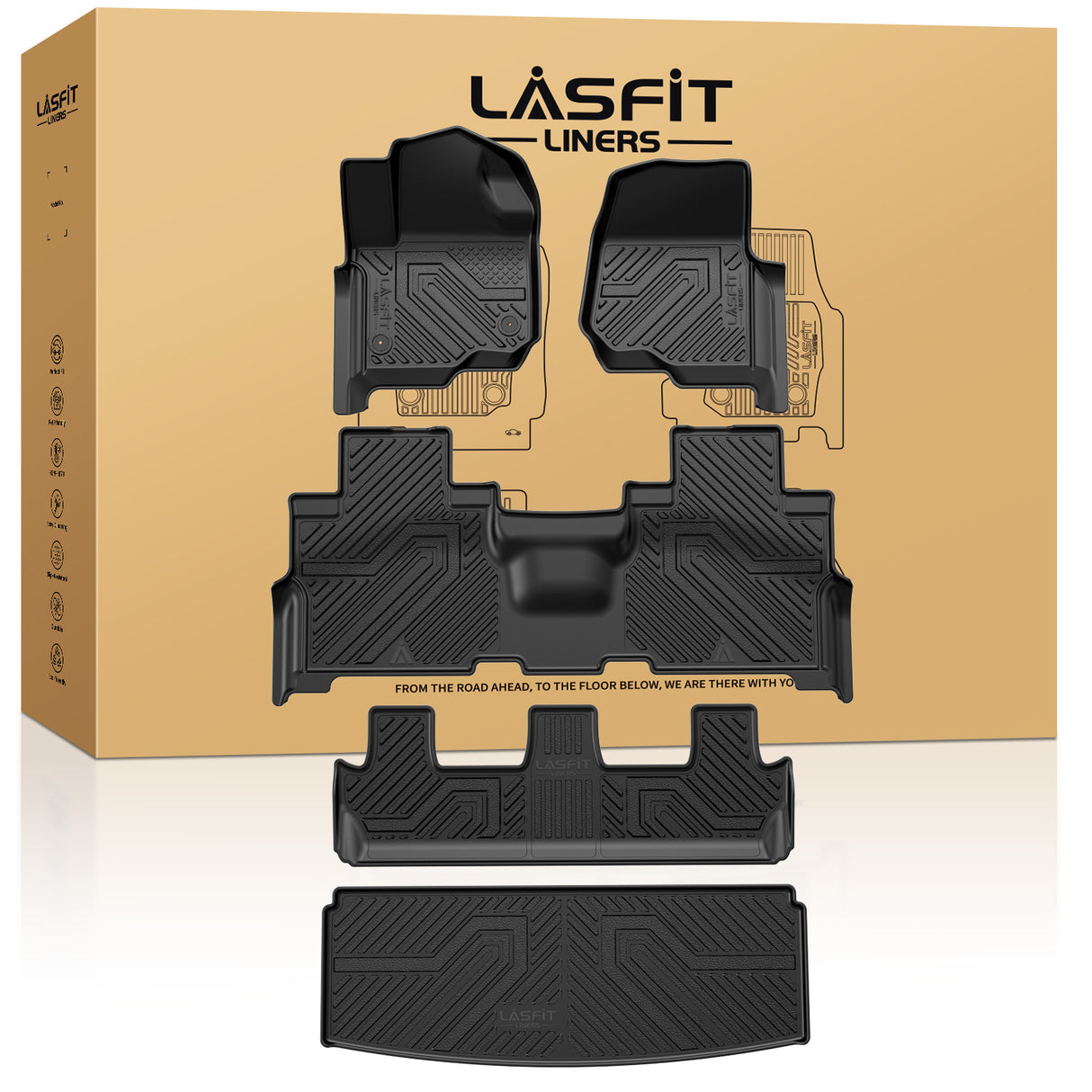 Fit for 2021-2024 Ford Expedition 8 Seats Floor Mats or Cargo Mat