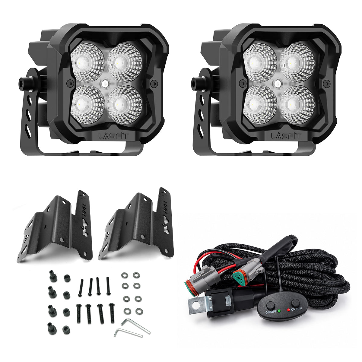 2018-2026 Jeep Wrangler Gladiator 3 inch white flood ditch light