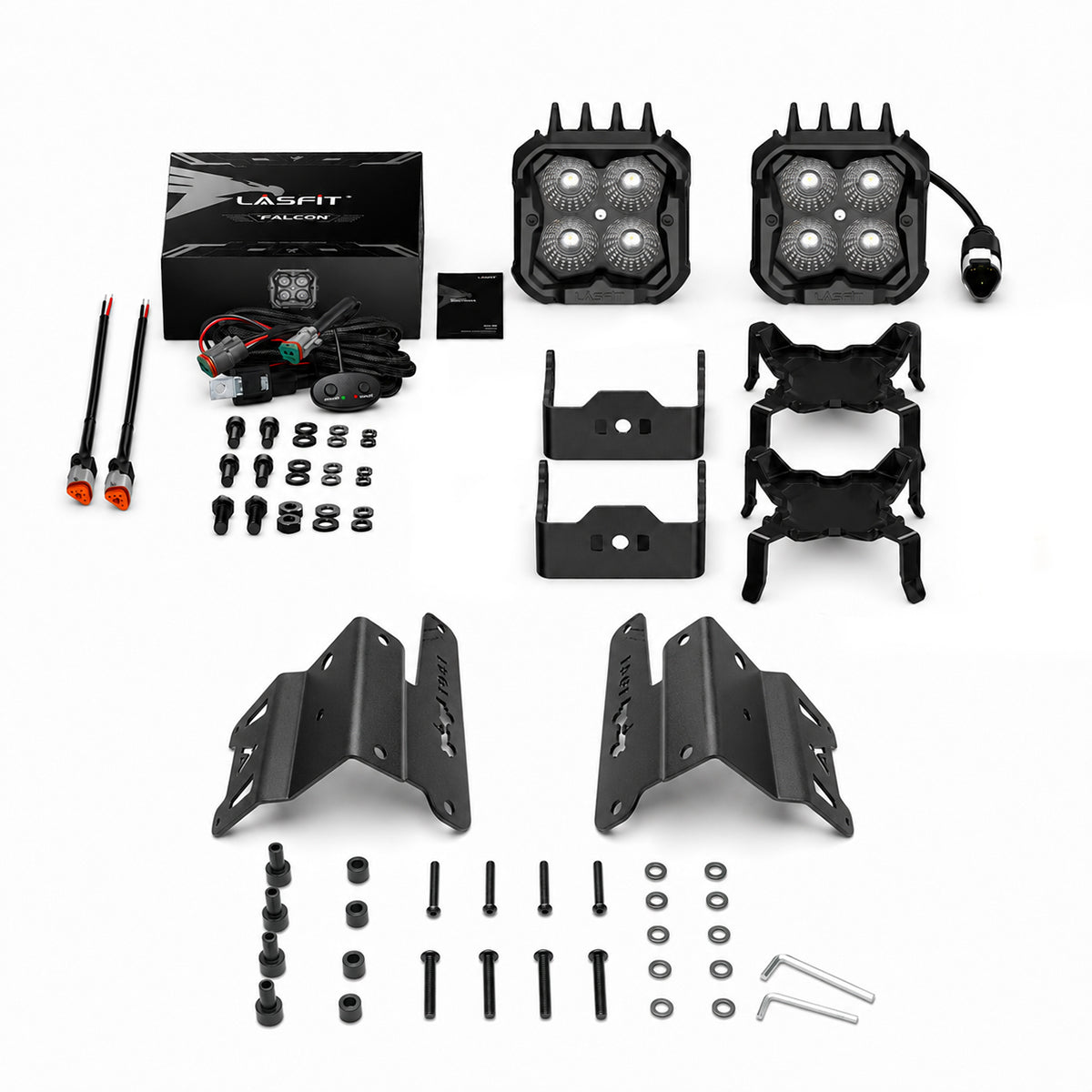 2018-2026 Jeep Wrangler Gladiator 3 inch white flood ditch light package