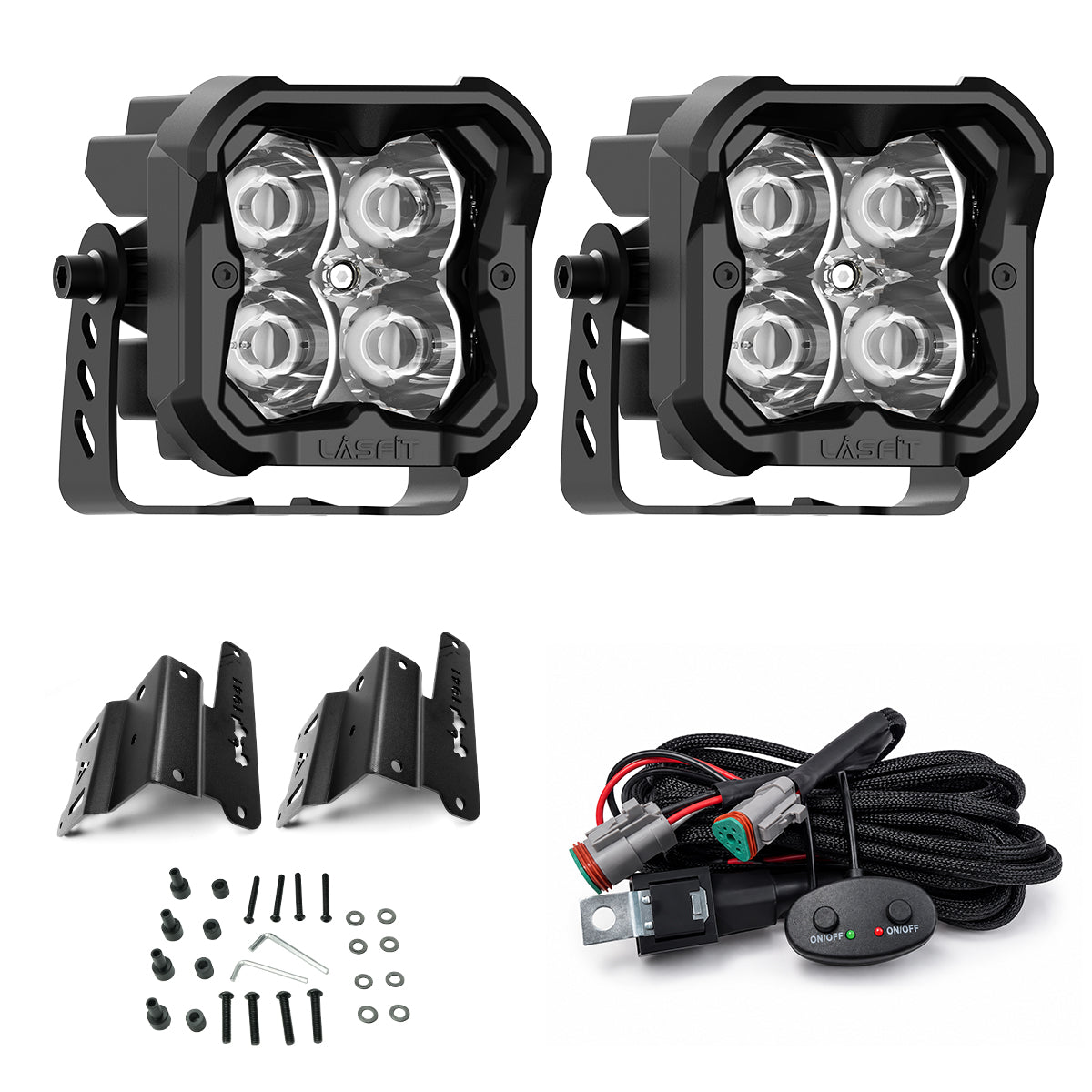 2018-2026 Jeep Wrangler Gladiator 3 inch white spot ditch light