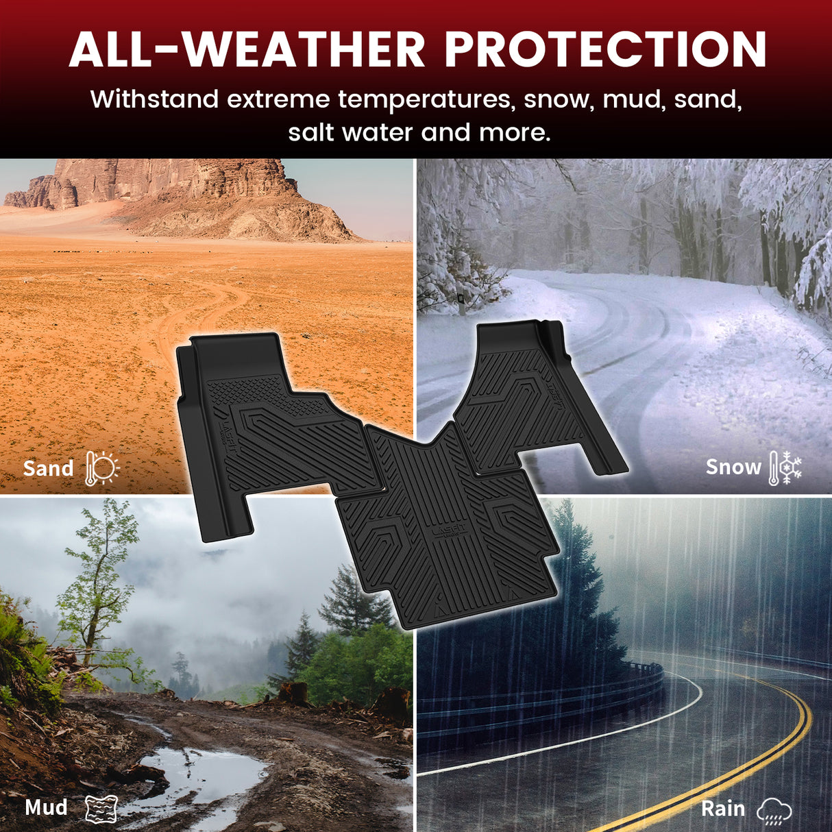 2018-2026 Freightliner Cascadia Floor Mats All Weather Protection
