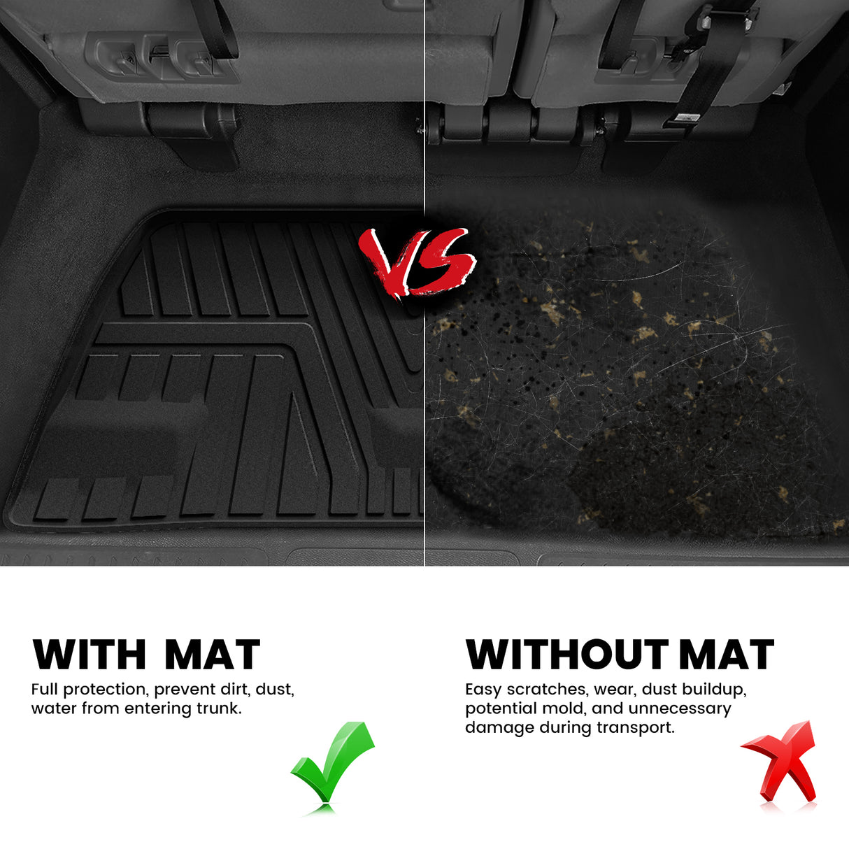 2018-2026 Honda Odyssey Rear Cargo Mat With/ Without Mat