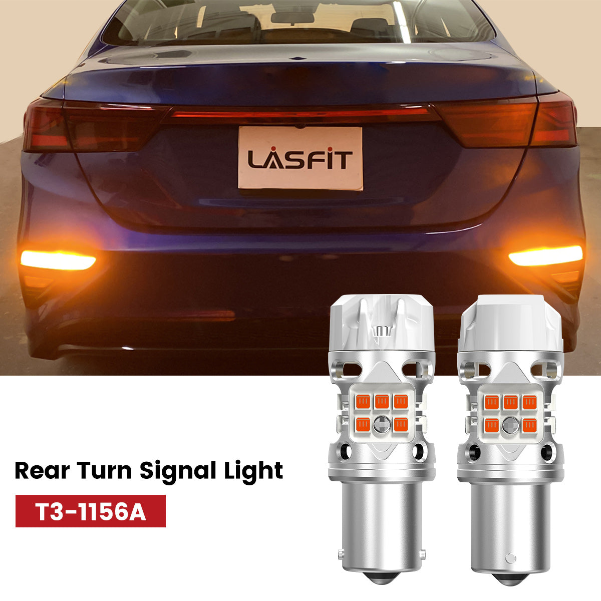 Lasfit 1156 led rear turn signal lights fit for 2019-2021 Kia Forte