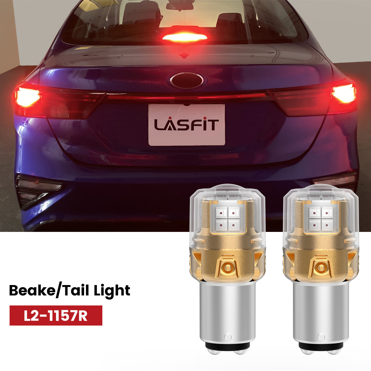 Lasfit 1157 led brake tail lights fit for 2019-2021 Kia Forte