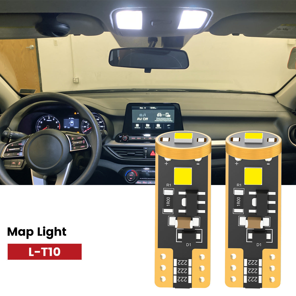 Lasfit 168 led map lights fit for 2019-2021 Kia Forte