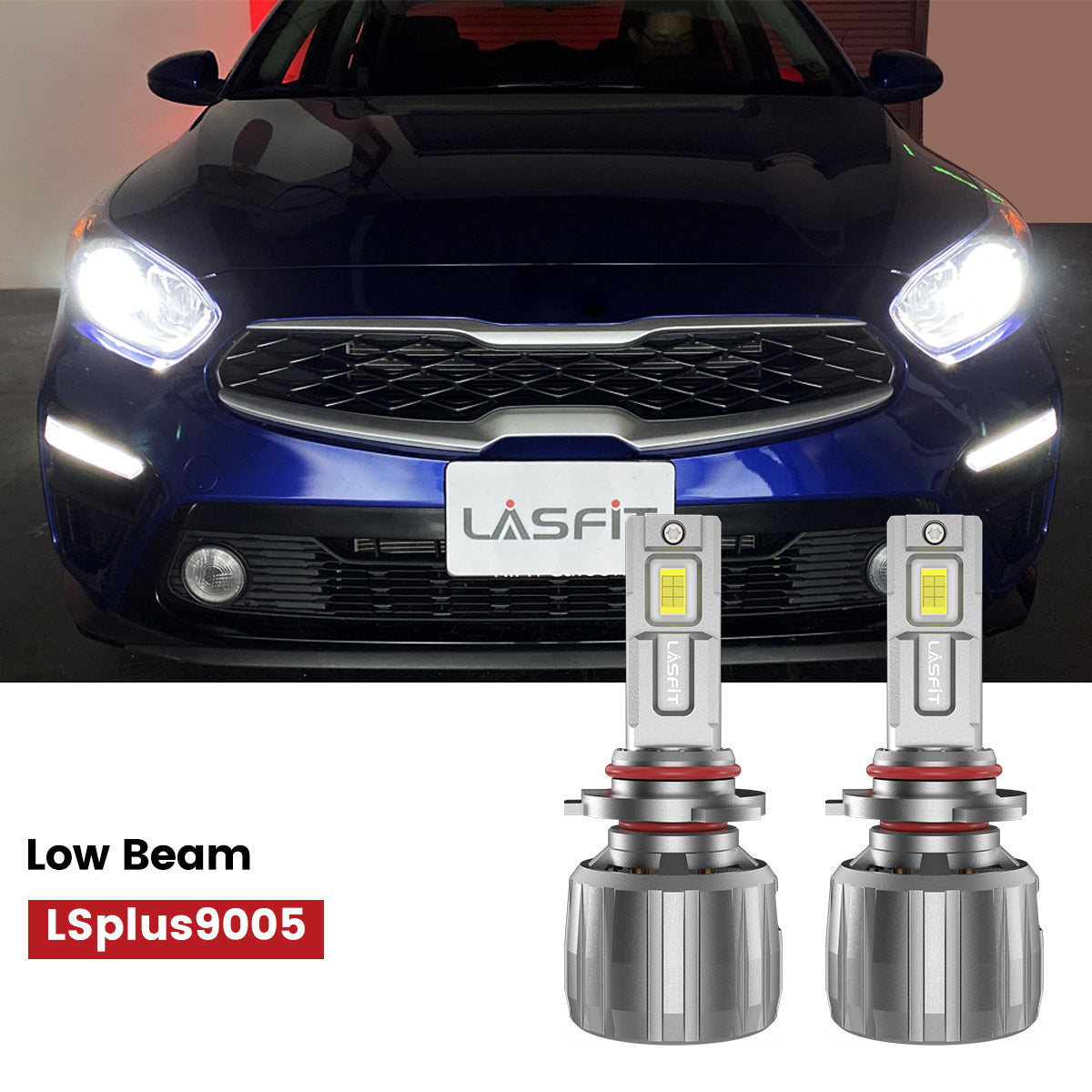 Lasfit 9005 led low beam bulbs fit for 2019-2021 Kia Forte