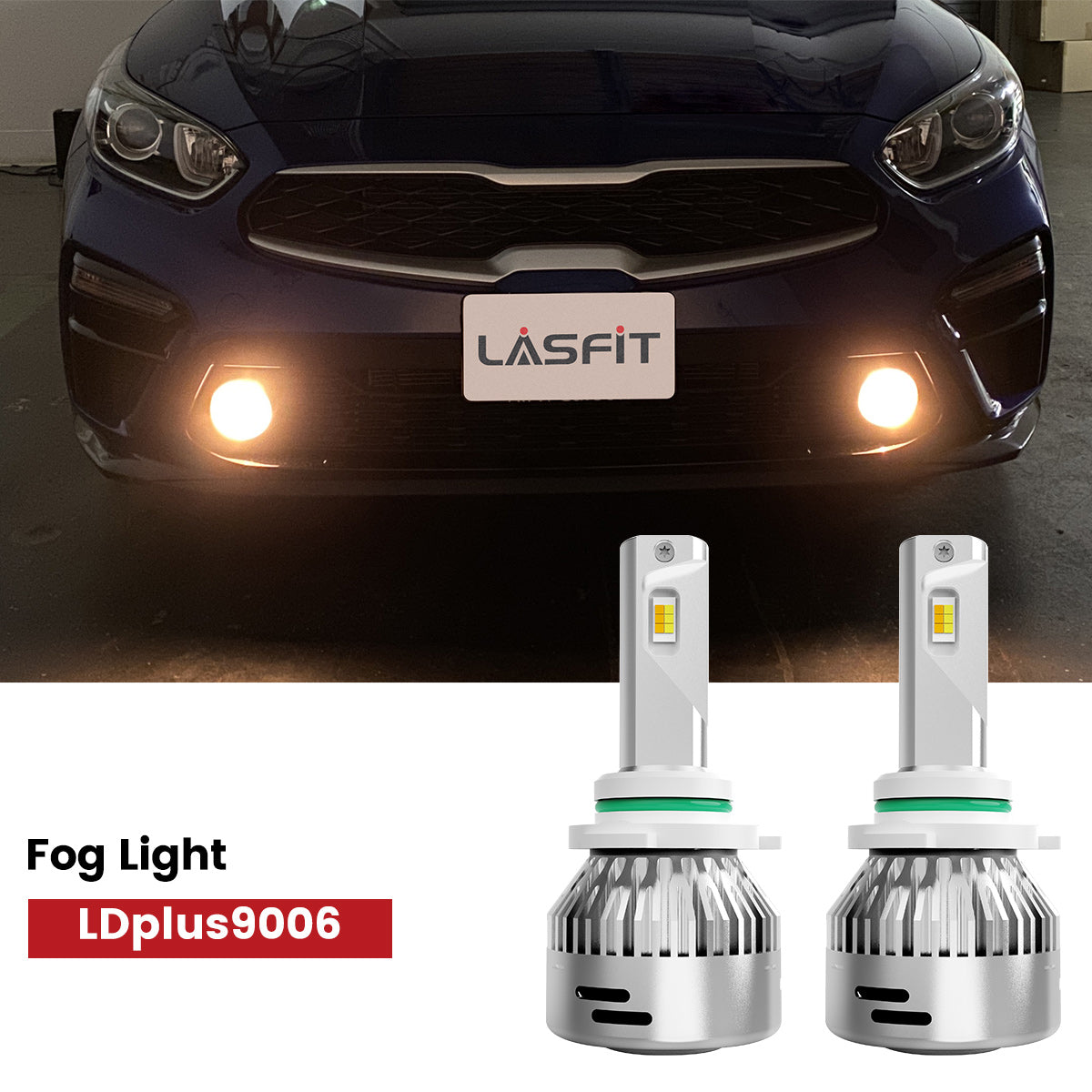 Lasfit 9006 led fog lights fit for 2019-2021 Kia Forte