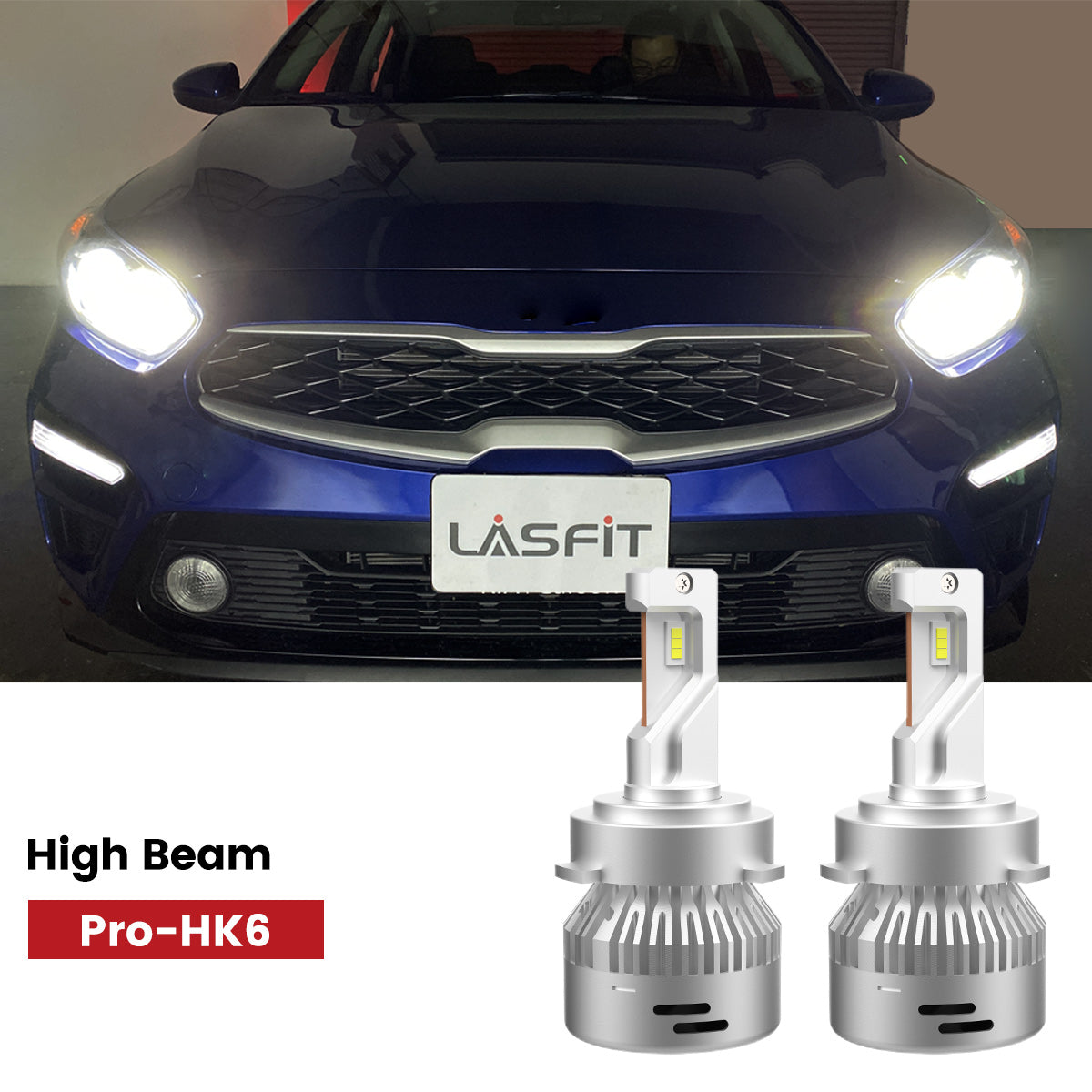 Lasfit H7 led high beam bulbs fit for 2019-2021 Kia Forte