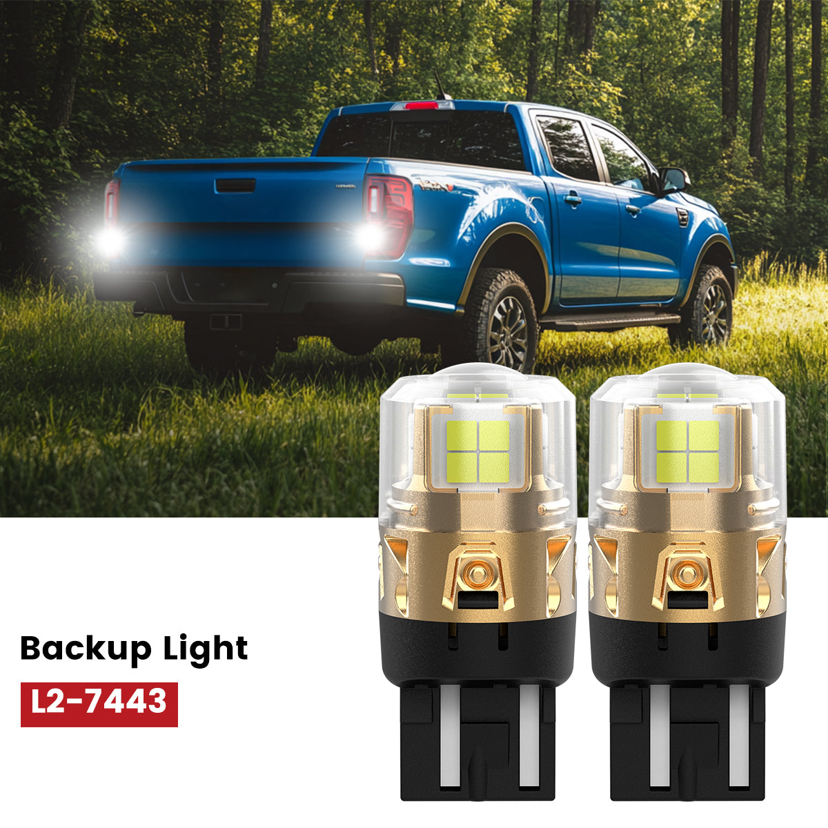 Lasfit 7443 led backup lights fit for 2019-2023 Ford Ranger