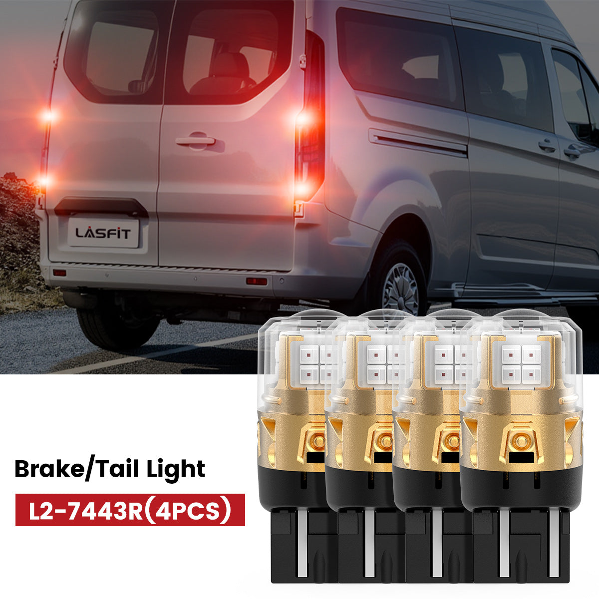 Lasfit 7443 led brake tail light fit for 2019-2023 Ford Transit Connect
