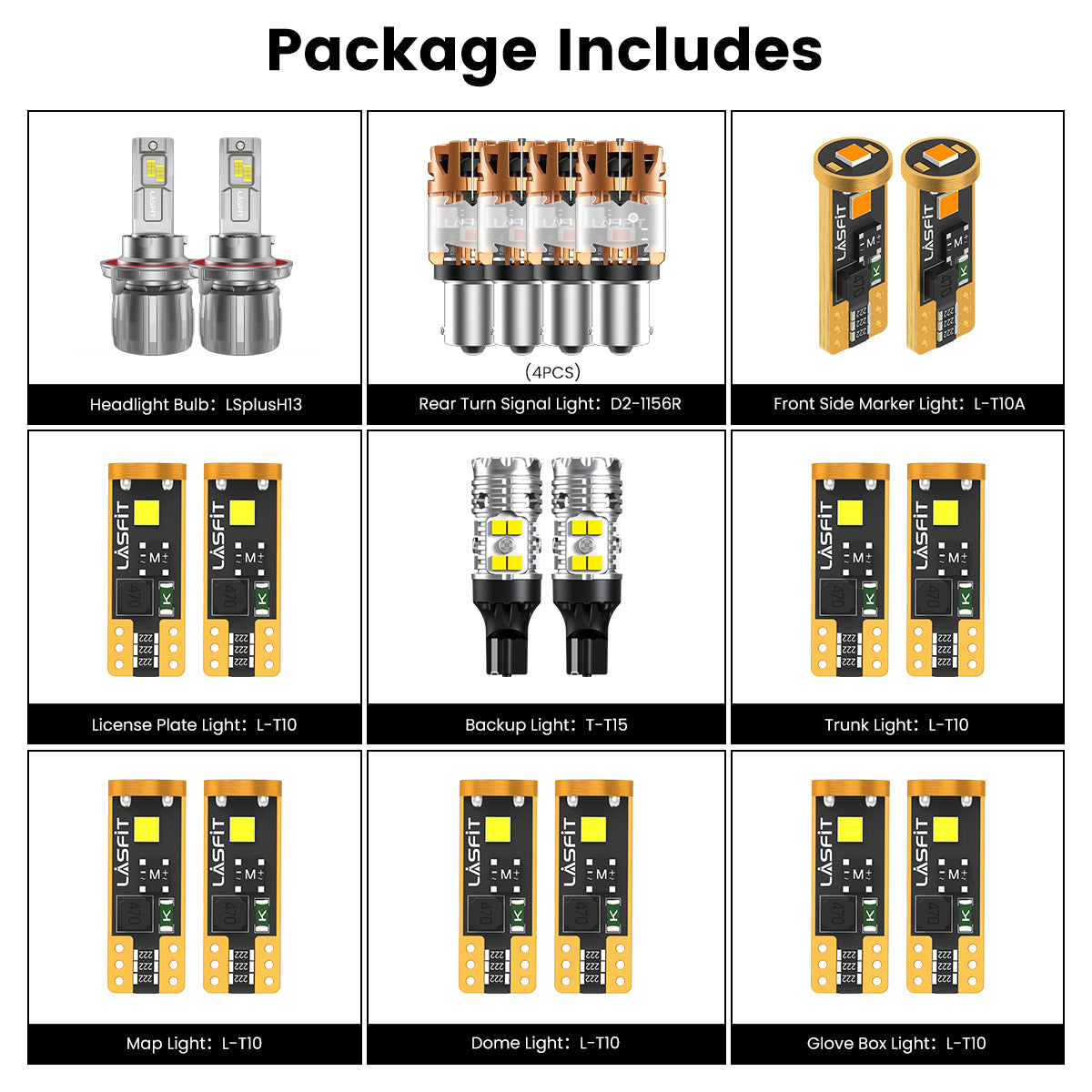 Lasfit led bulbs for 2019-2023 Jeep Renegade sport