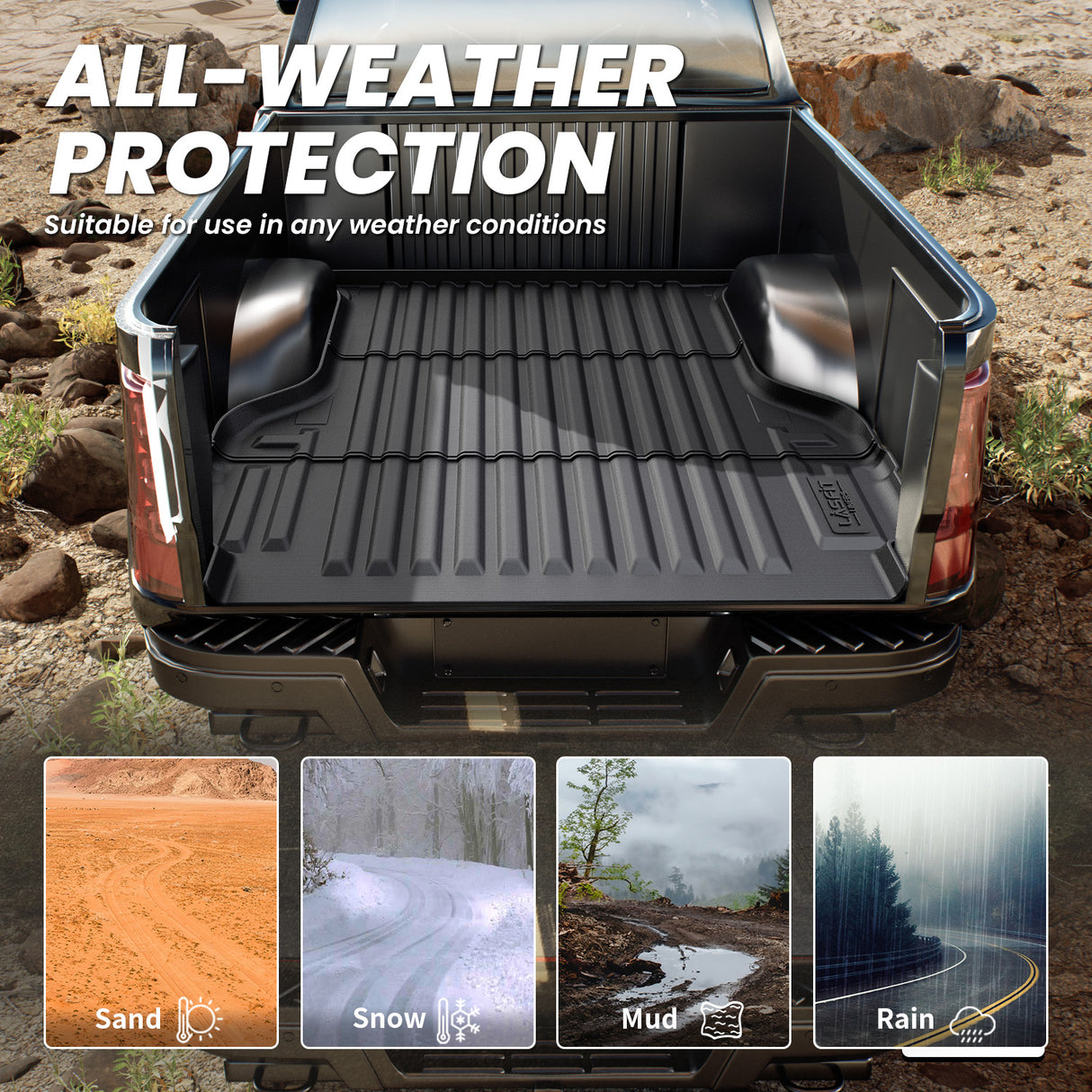 Fit for 2019-2023 Ford Ranger 5FT Bed Mat All Weather Protection