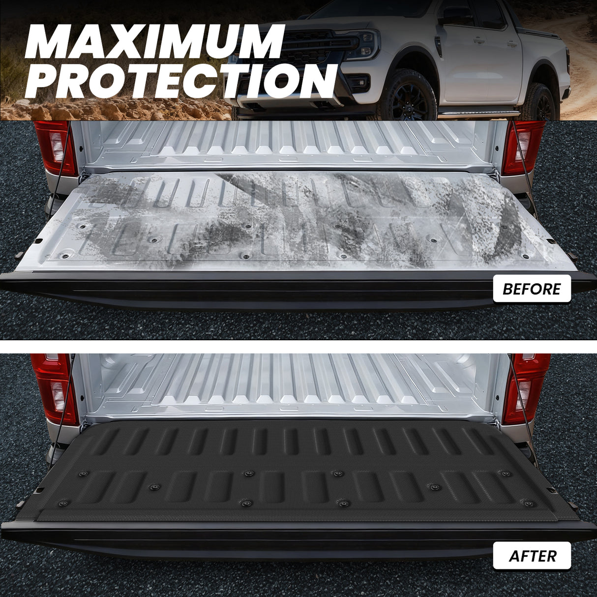 2019-2023 Ford Ranger Custom Tailgate Mat Maximum Protection